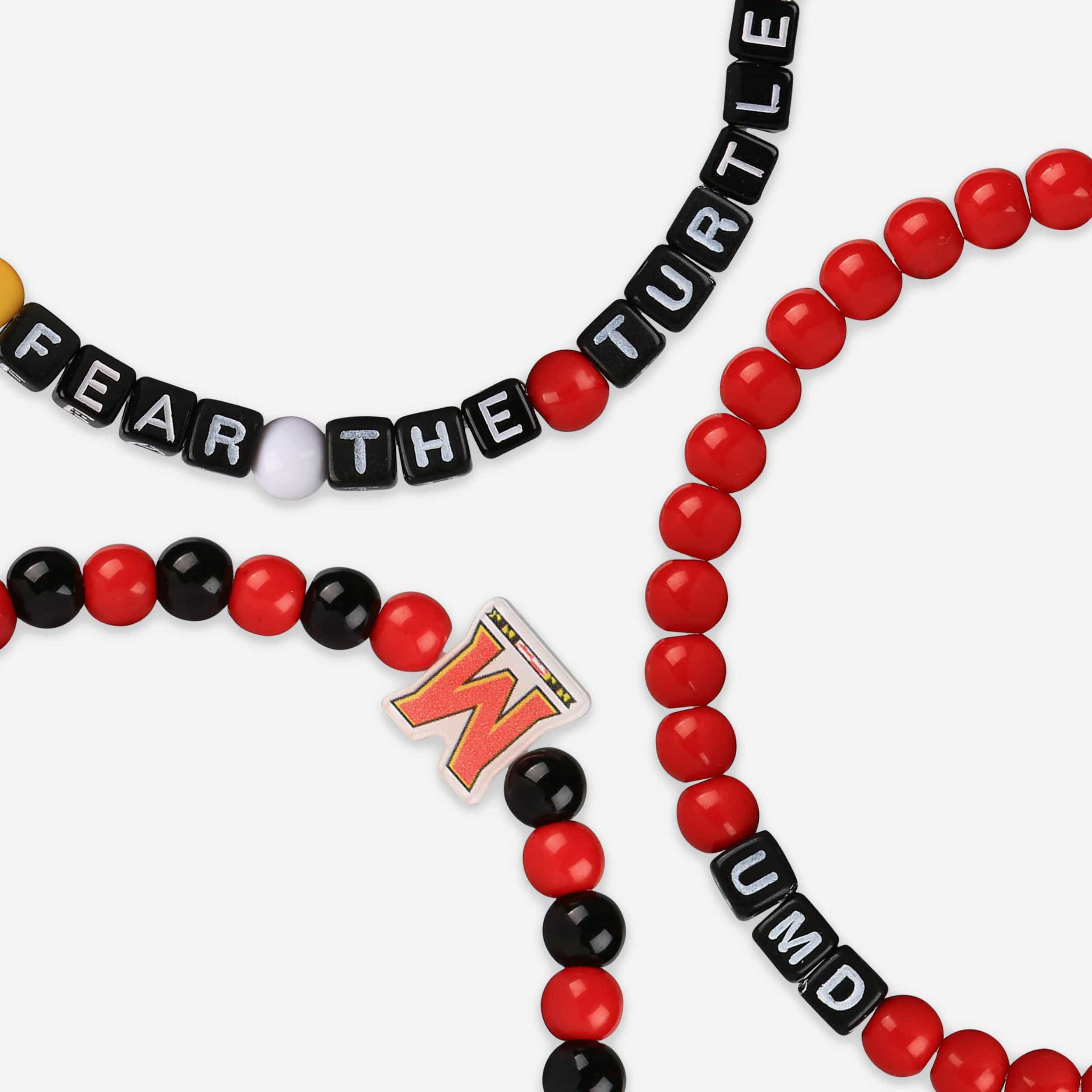 Maryland Terrapins 3 Pack Beaded Friendship Bracelet - Image 2