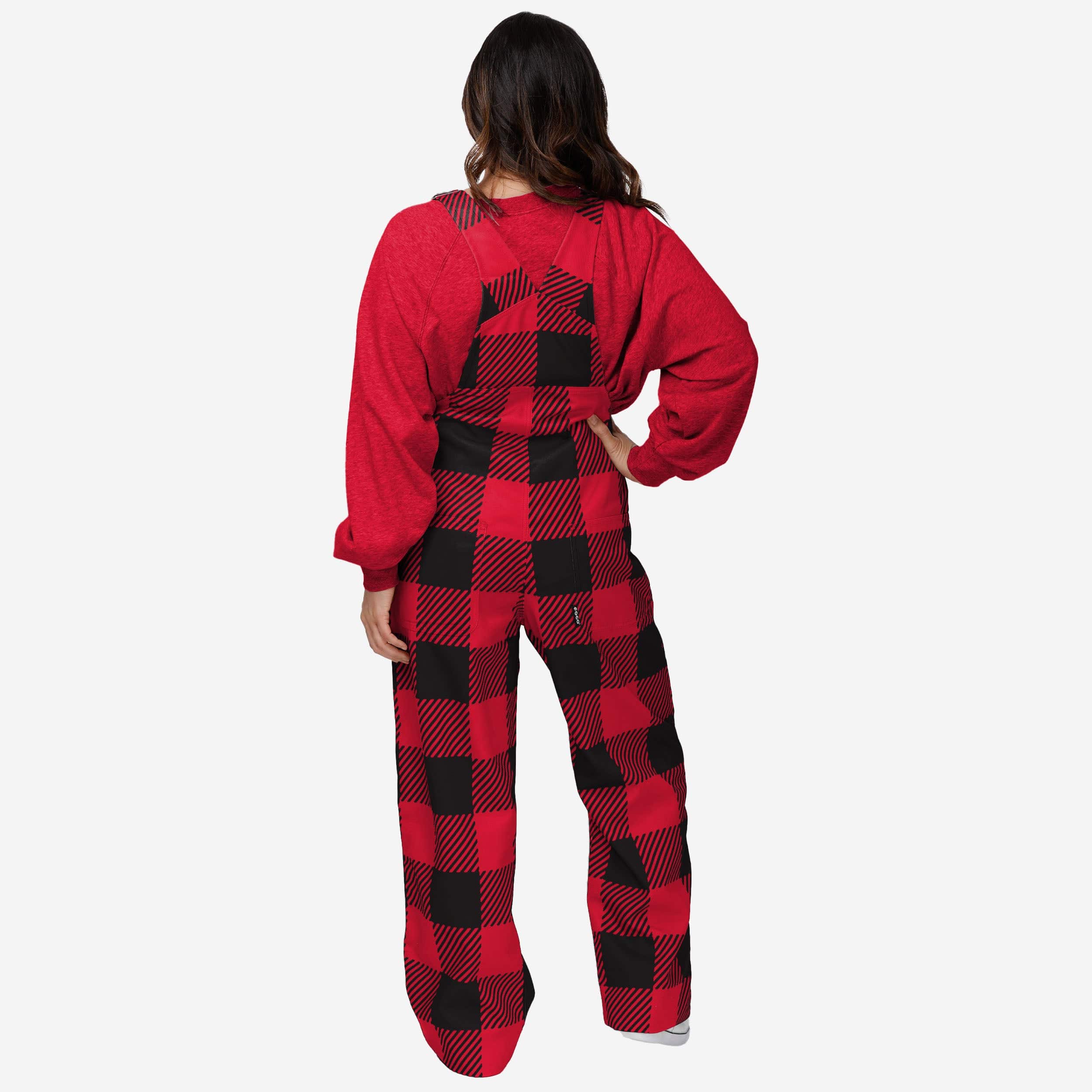 Maryland Terrapins Womens Plaid Bib Overalls - Image 2
