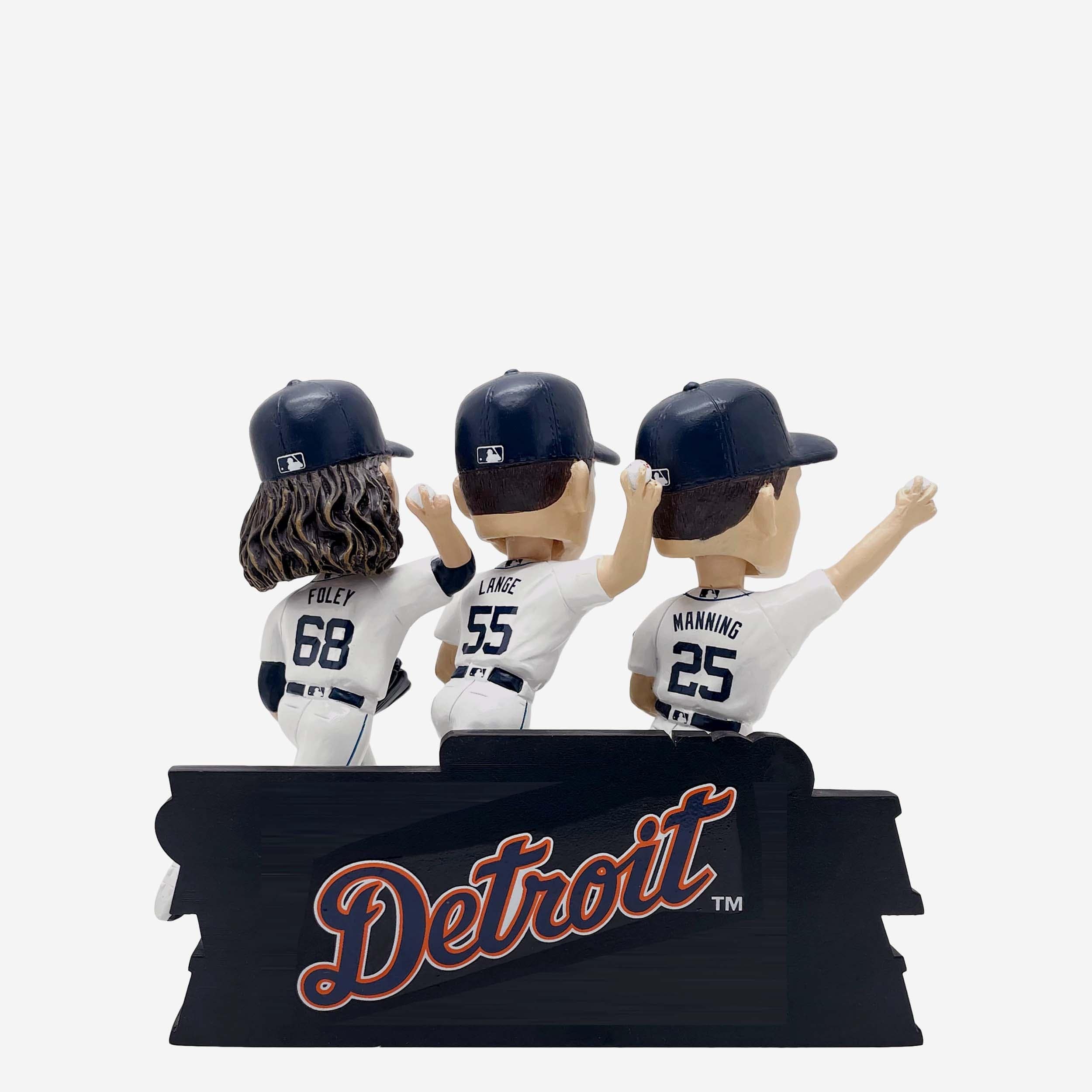 Matt Manning & Jason Foley & Alex Lange Detroit Tigers Combined No Hitter Triple Bobblehead - Image 6