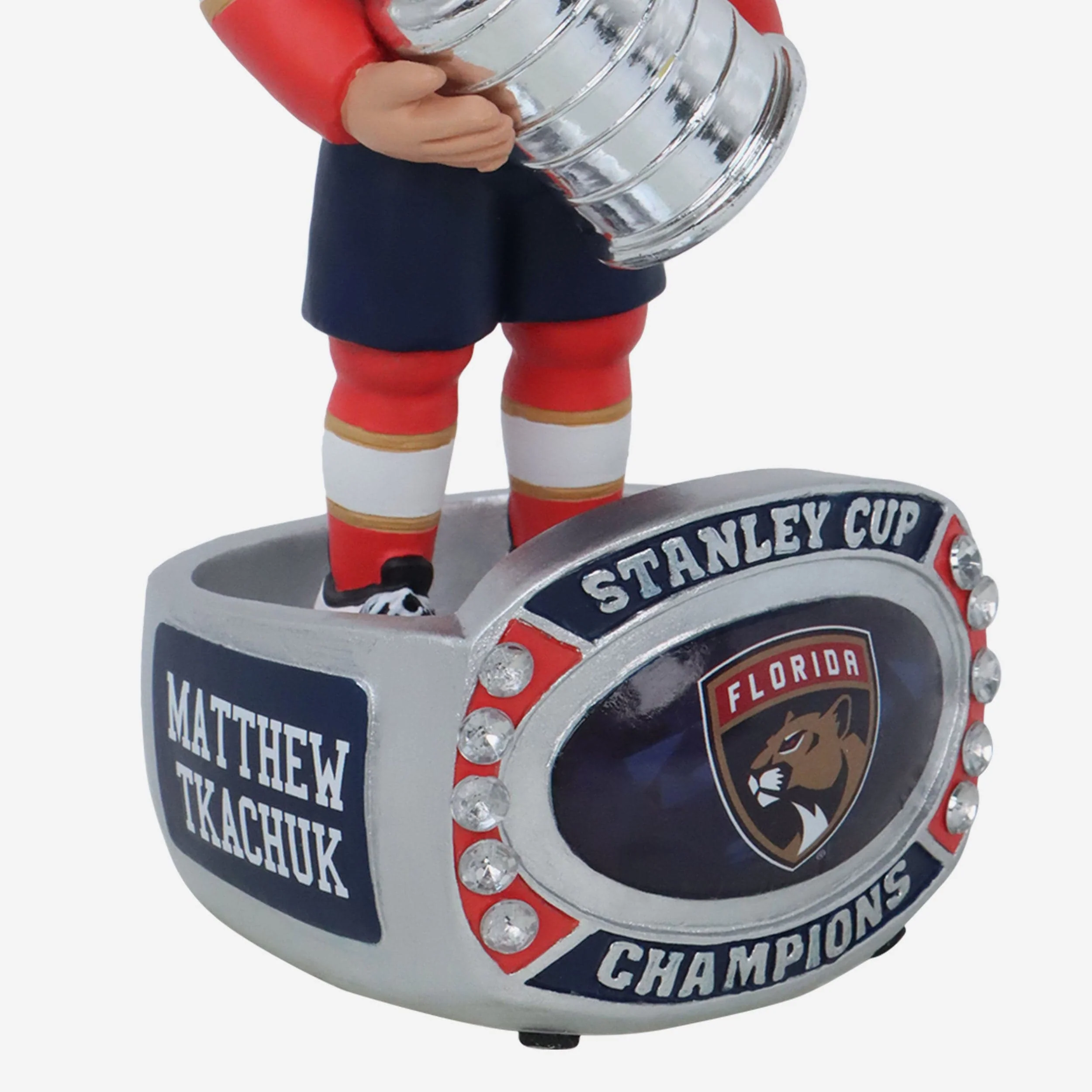 Matthew Tkachuk Florida Panthers 2024 Stanley Cup Champions Ring Base Bighead Bobblehead - Image 3
