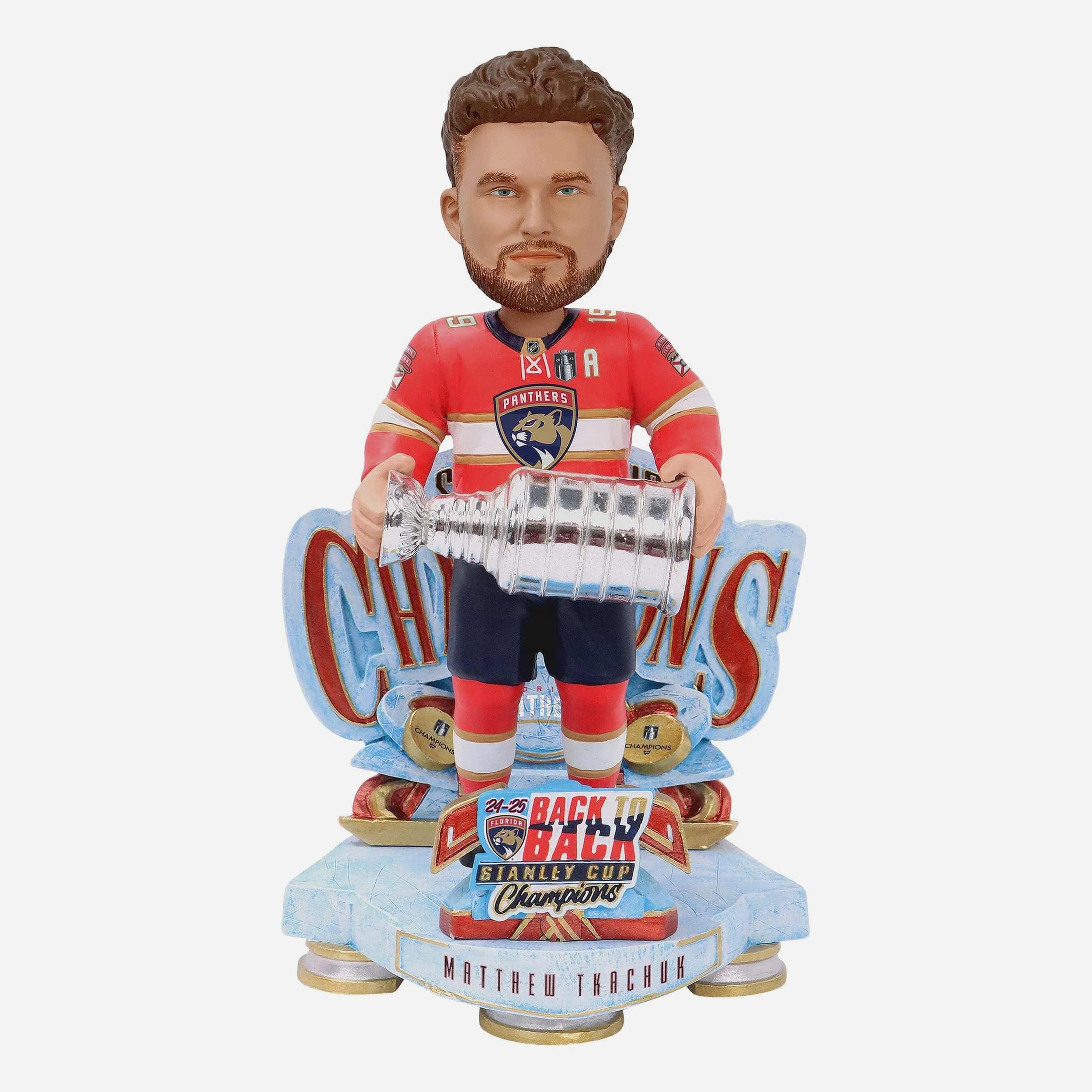 Matthew Tkachuk Florida Panthers 2025 Stanley Cup Champions Celebration Bobblehead