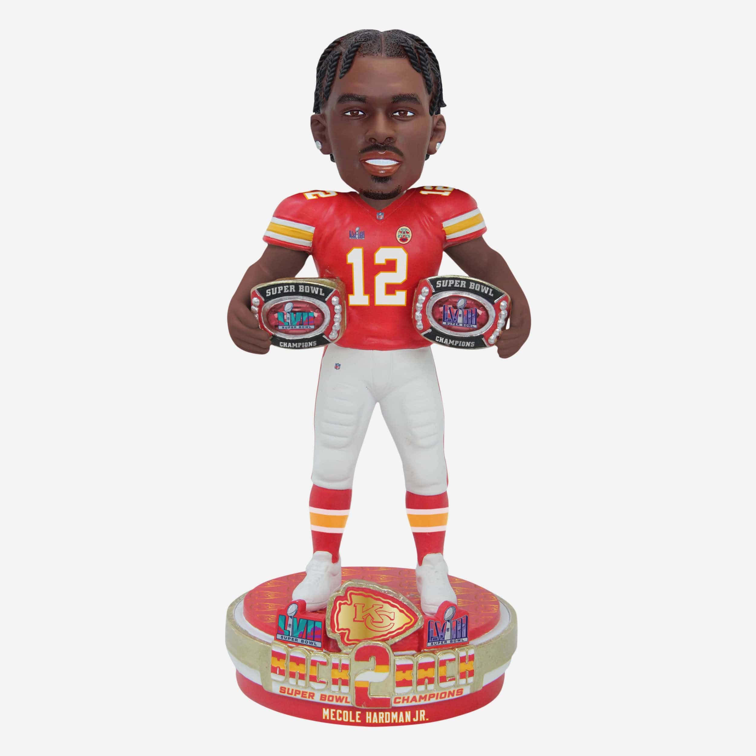 Mecole Hardman Kansas City Chiefs Super Bowl LVIII Champions Bobblehead