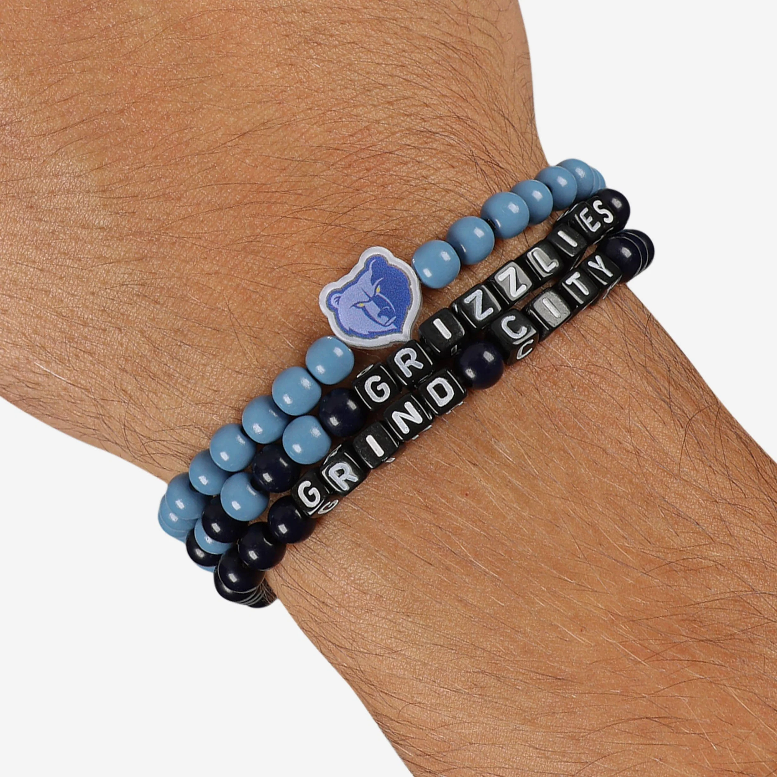 Memphis Grizzlies 3 Pack Beaded Friendship Bracelet - Image 4