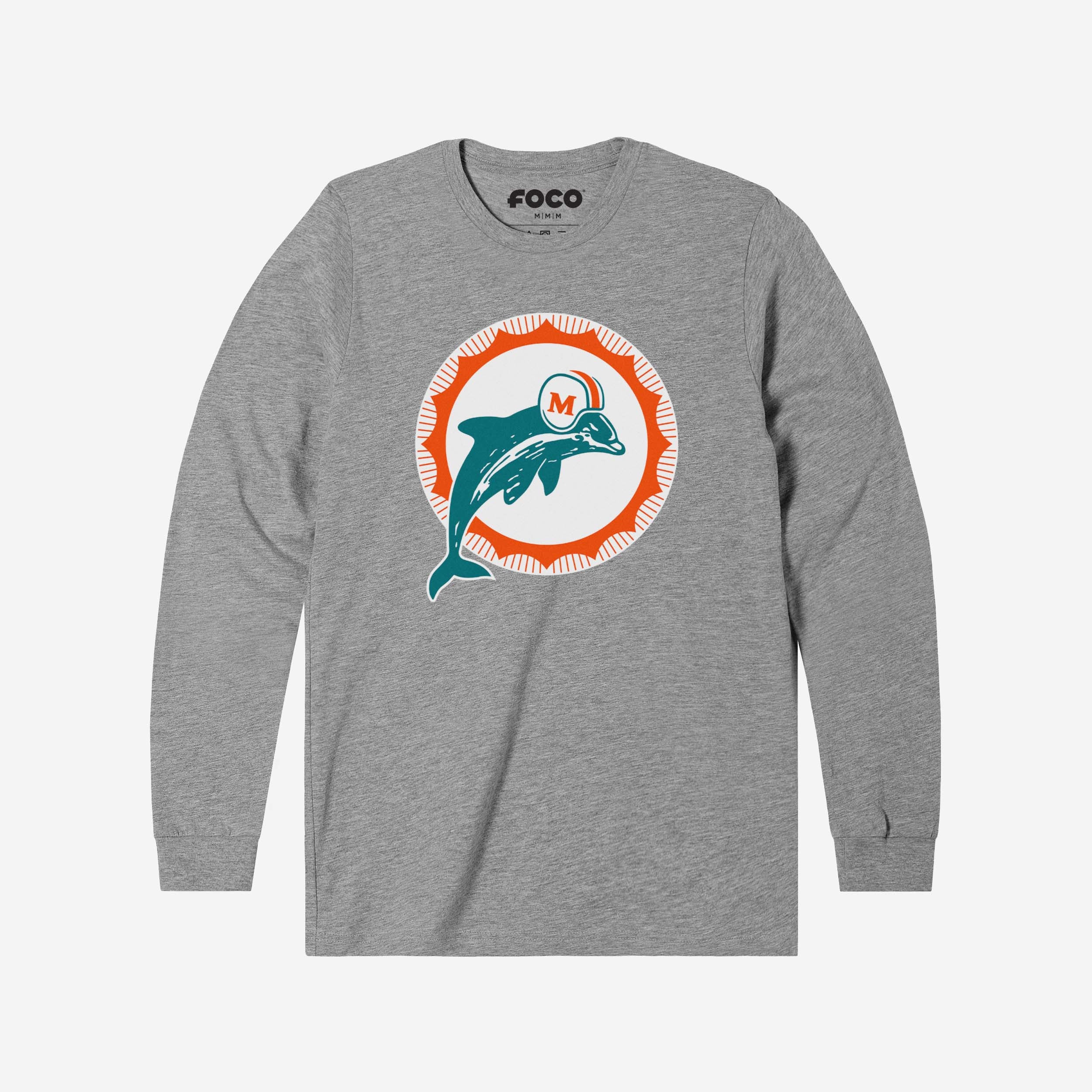 Miami Dolphins 1966 Retro Logo Long Sleeve T-Shirt