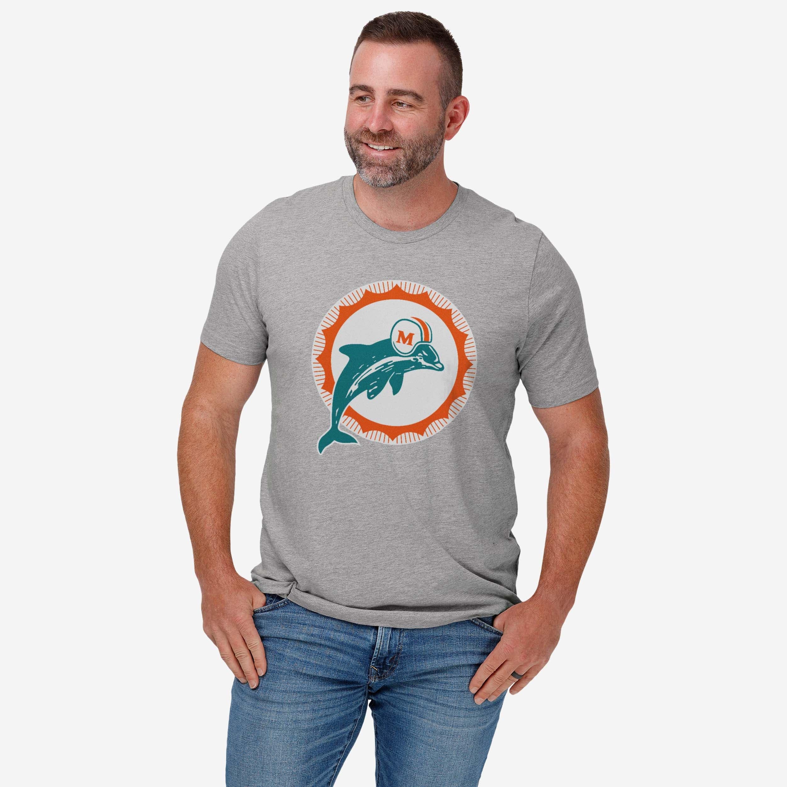 Miami Dolphins 1966 Retro Logo T-Shirt - Image 12