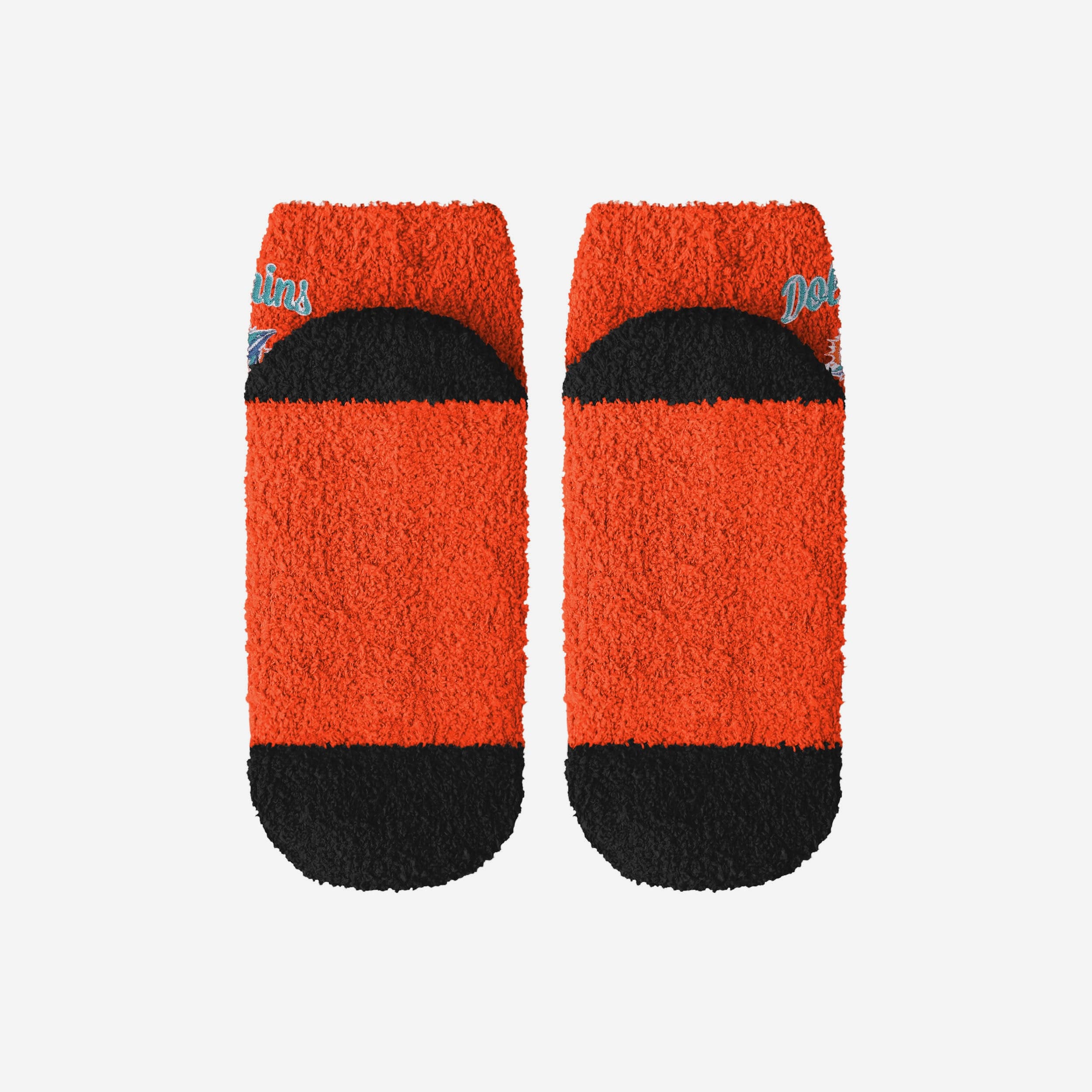 Miami Dolphins 2 Pack Womens Script Logo Fuzzy Ankle Socks - Image 5