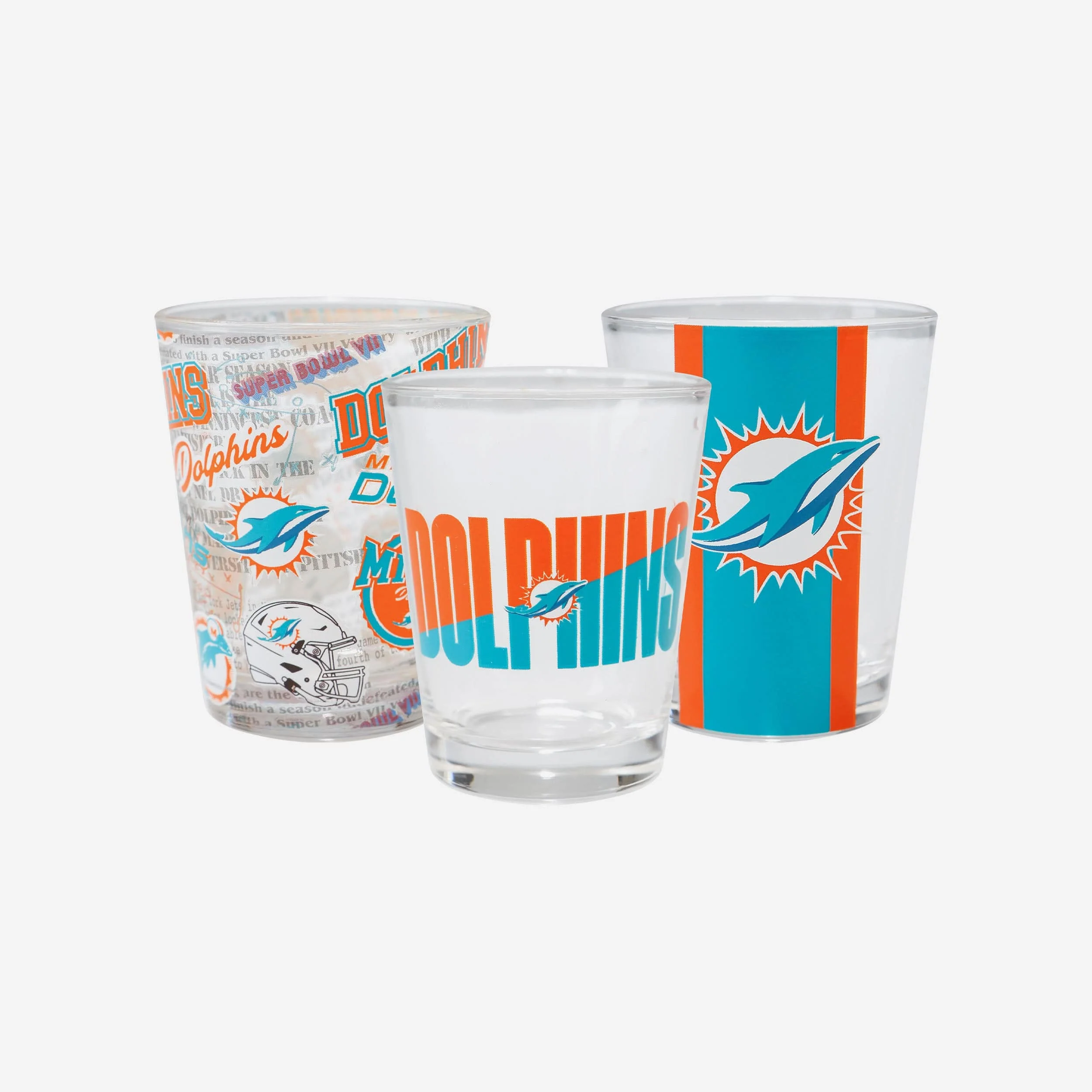 Miami Dolphins 3 Pack Shot Glass