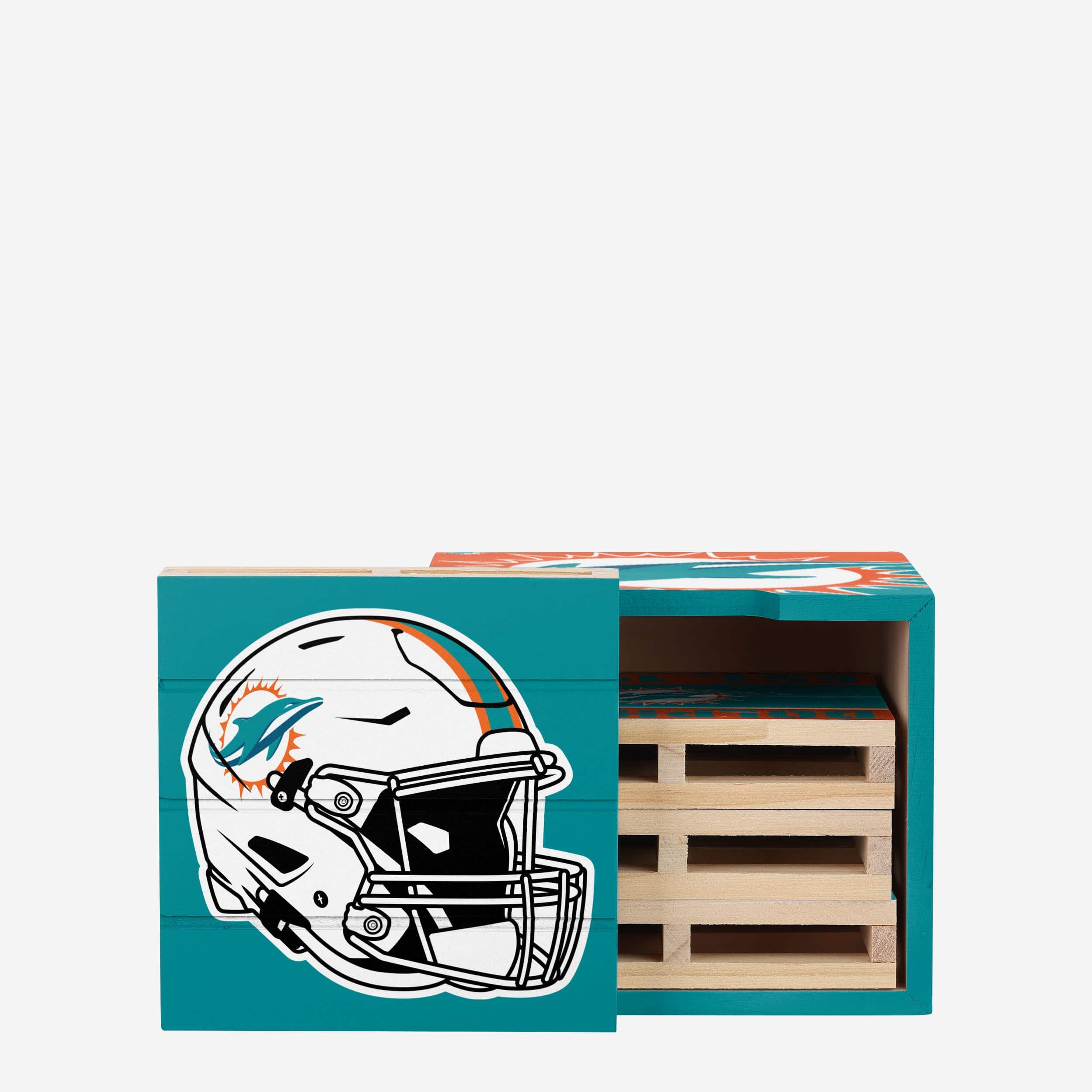 Miami Dolphins 4 Pack Pallet Coaster Set