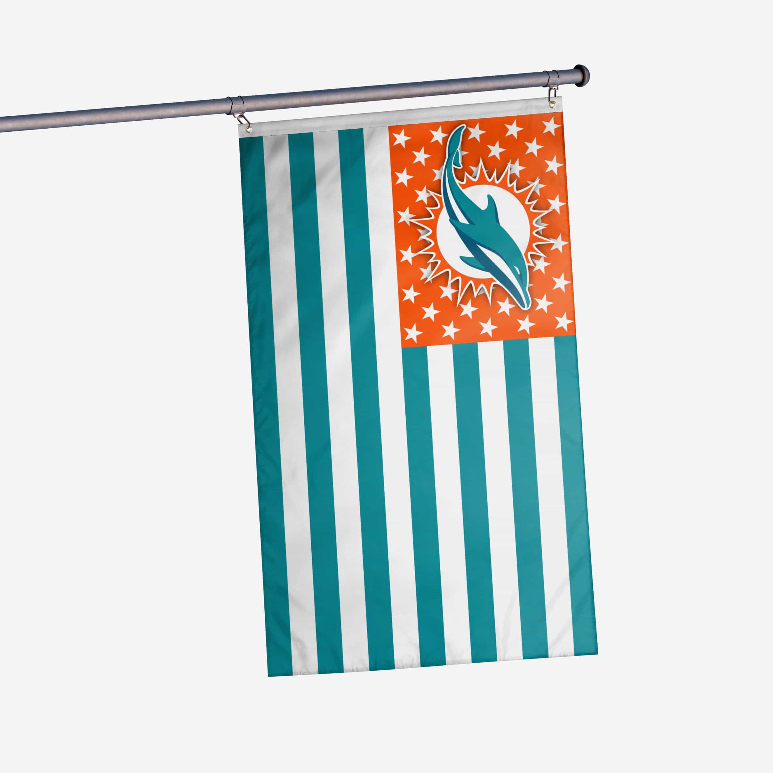 Miami Dolphins American Stars Horizontal Flag
