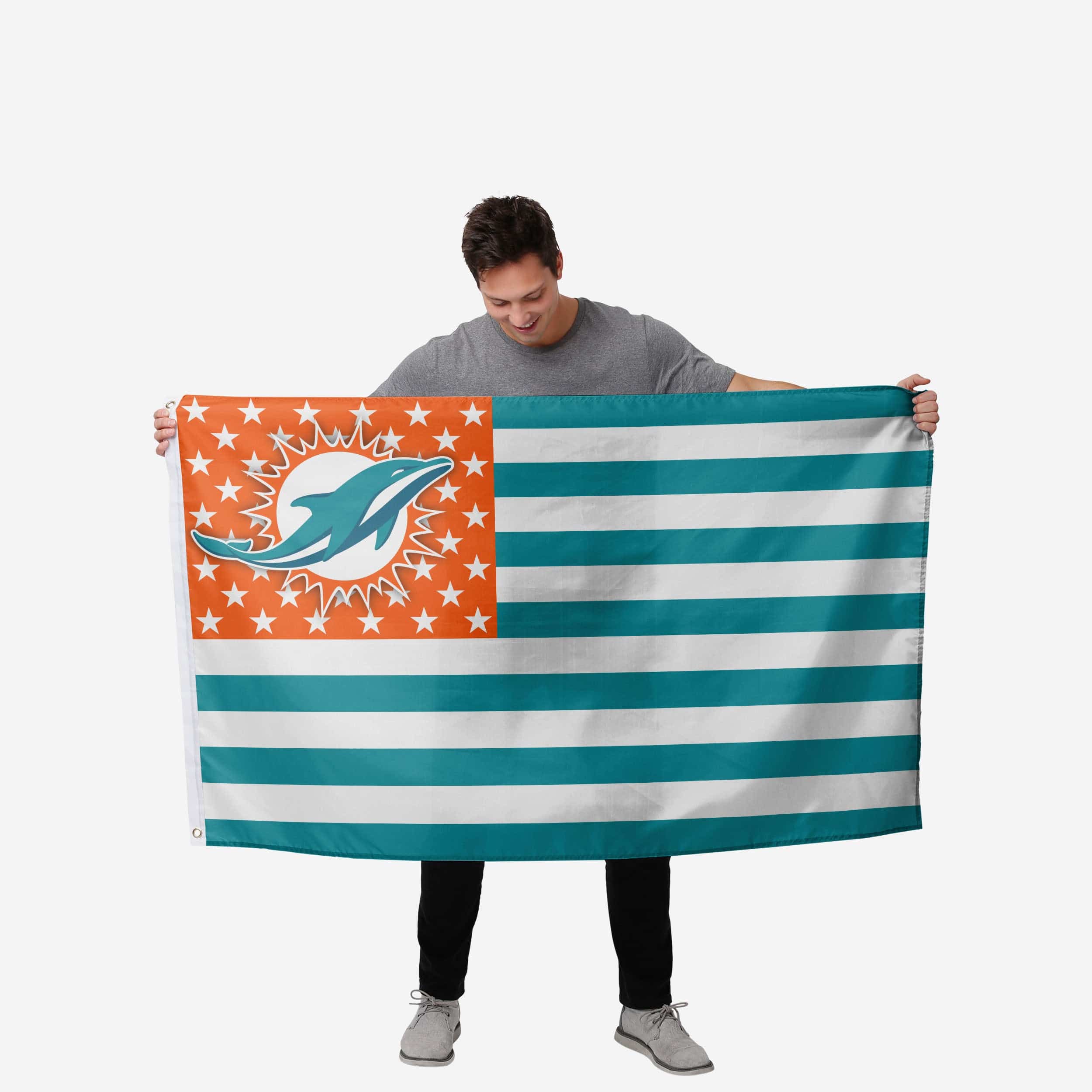 Miami Dolphins American Stars Horizontal Flag - Image 2