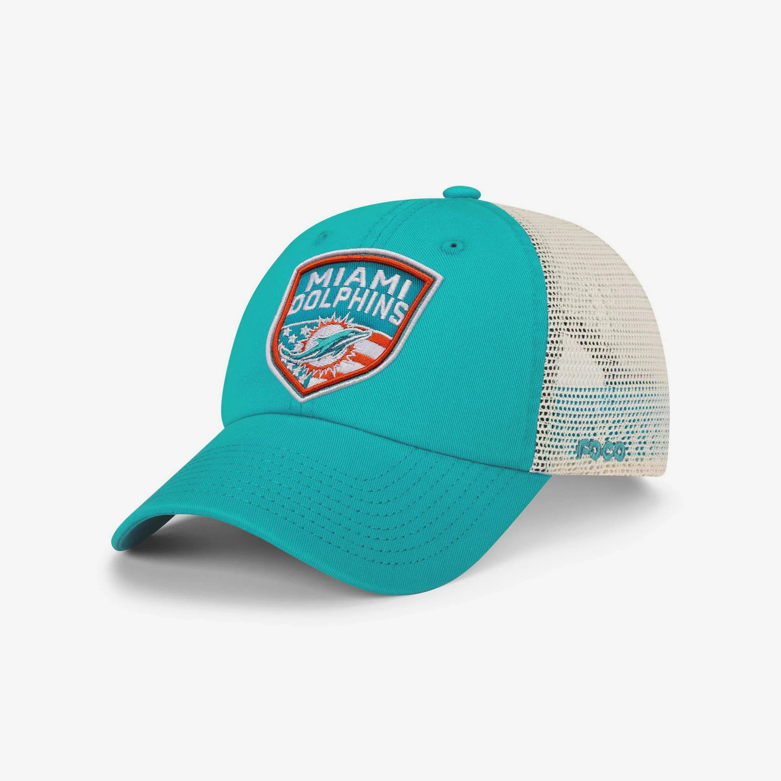 Miami Dolphins Americana Patch Casual Trucker Cap