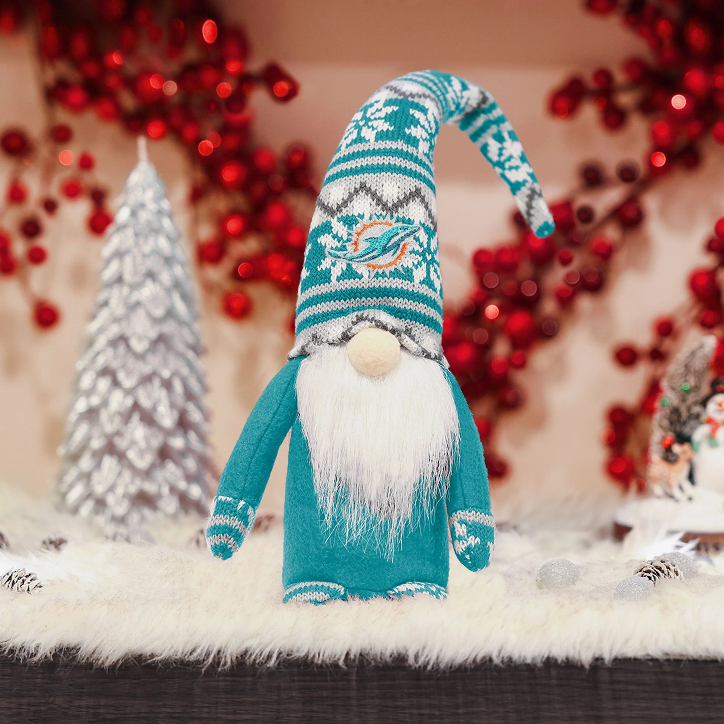 Miami Dolphins Bent Hat Plush Gnome - Image 2