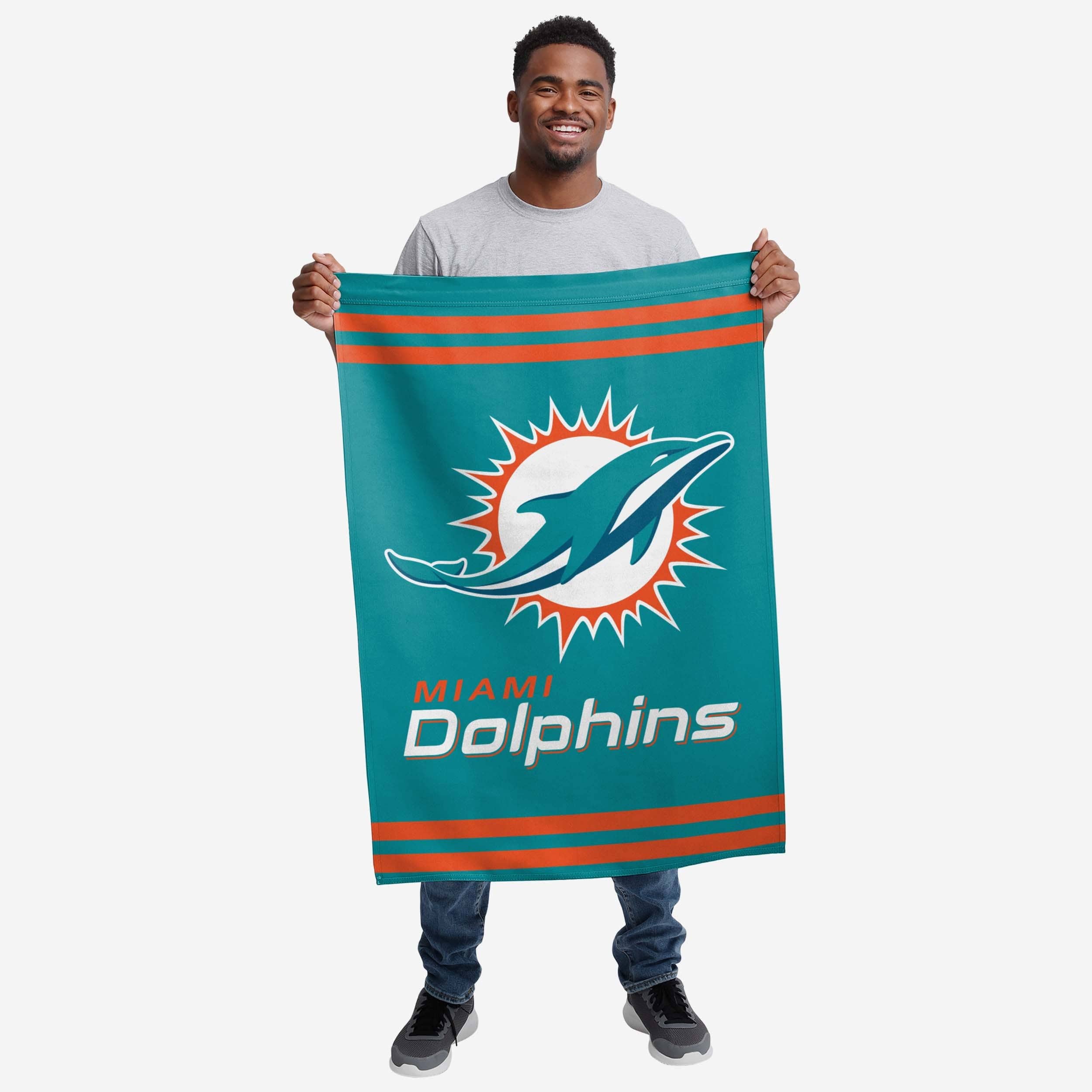 Miami Dolphins Big Logo Vertical Flag - Image 2