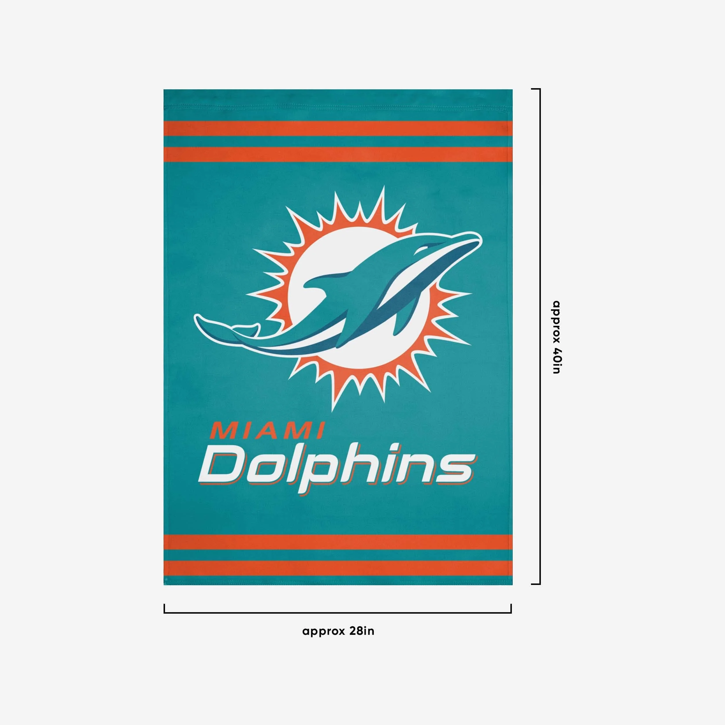 Miami Dolphins Big Logo Vertical Flag - Image 3