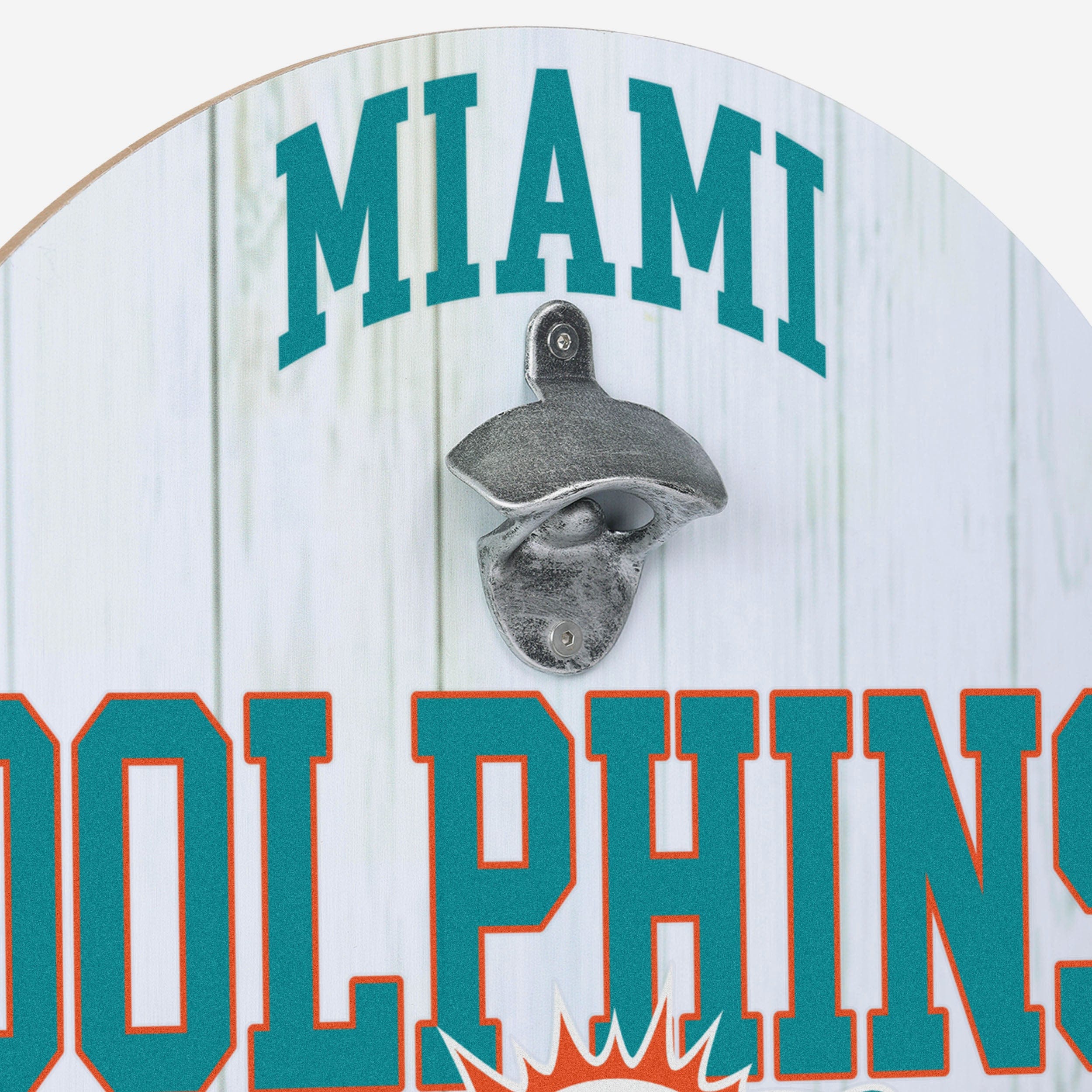Miami Dolphins Bottle Opener Cap Catcher Wall Sign - Image 3