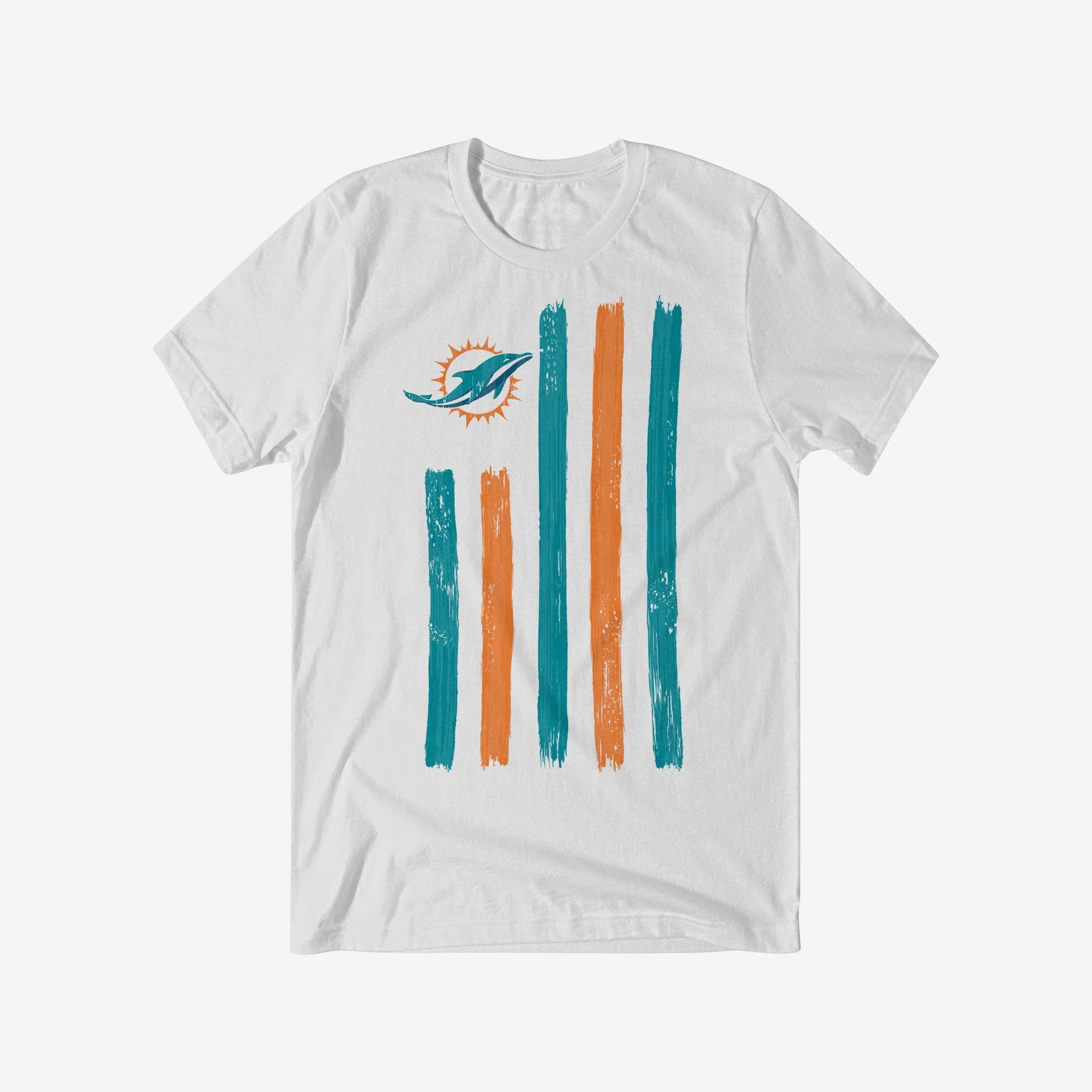 Miami Dolphins Brushstroke Flag T-Shirt