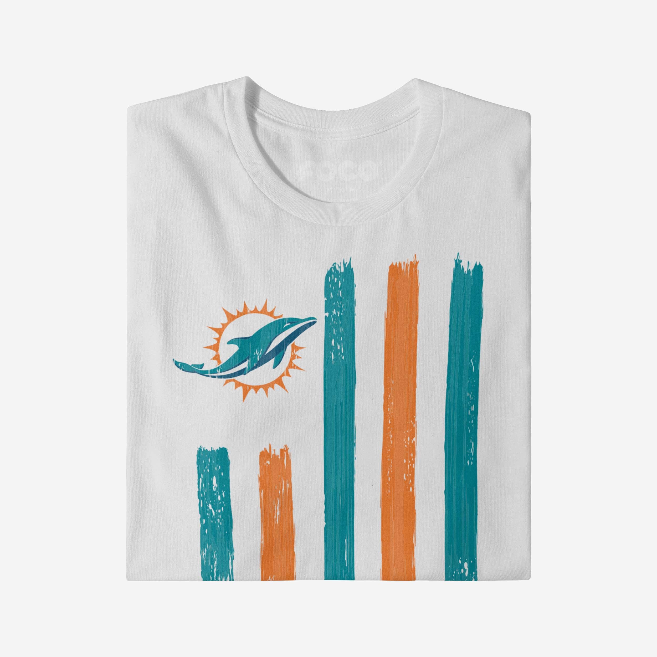 Miami Dolphins Brushstroke Flag T-Shirt - Image 4