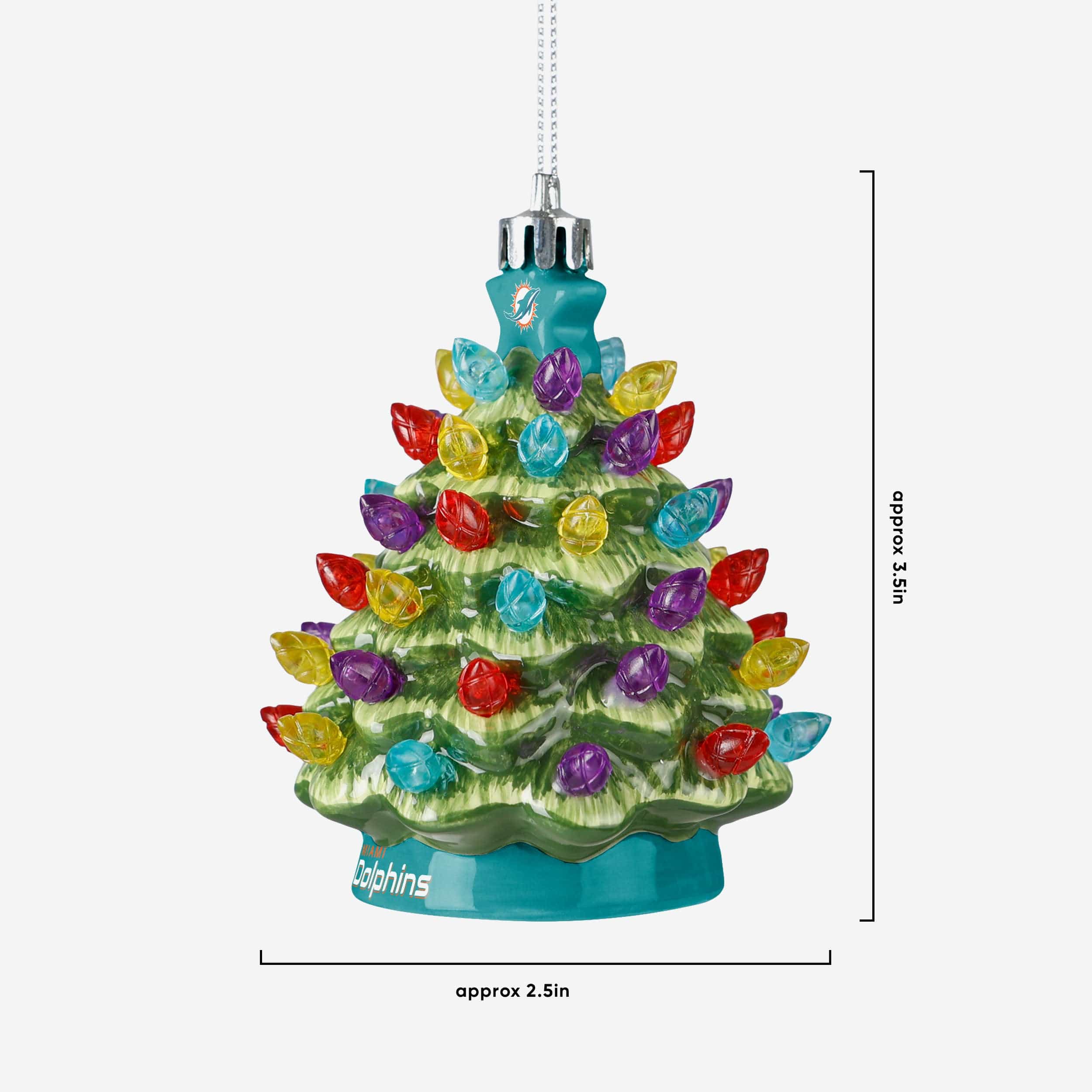 Miami Dolphins Ceramic Tree Ornament - Image 3