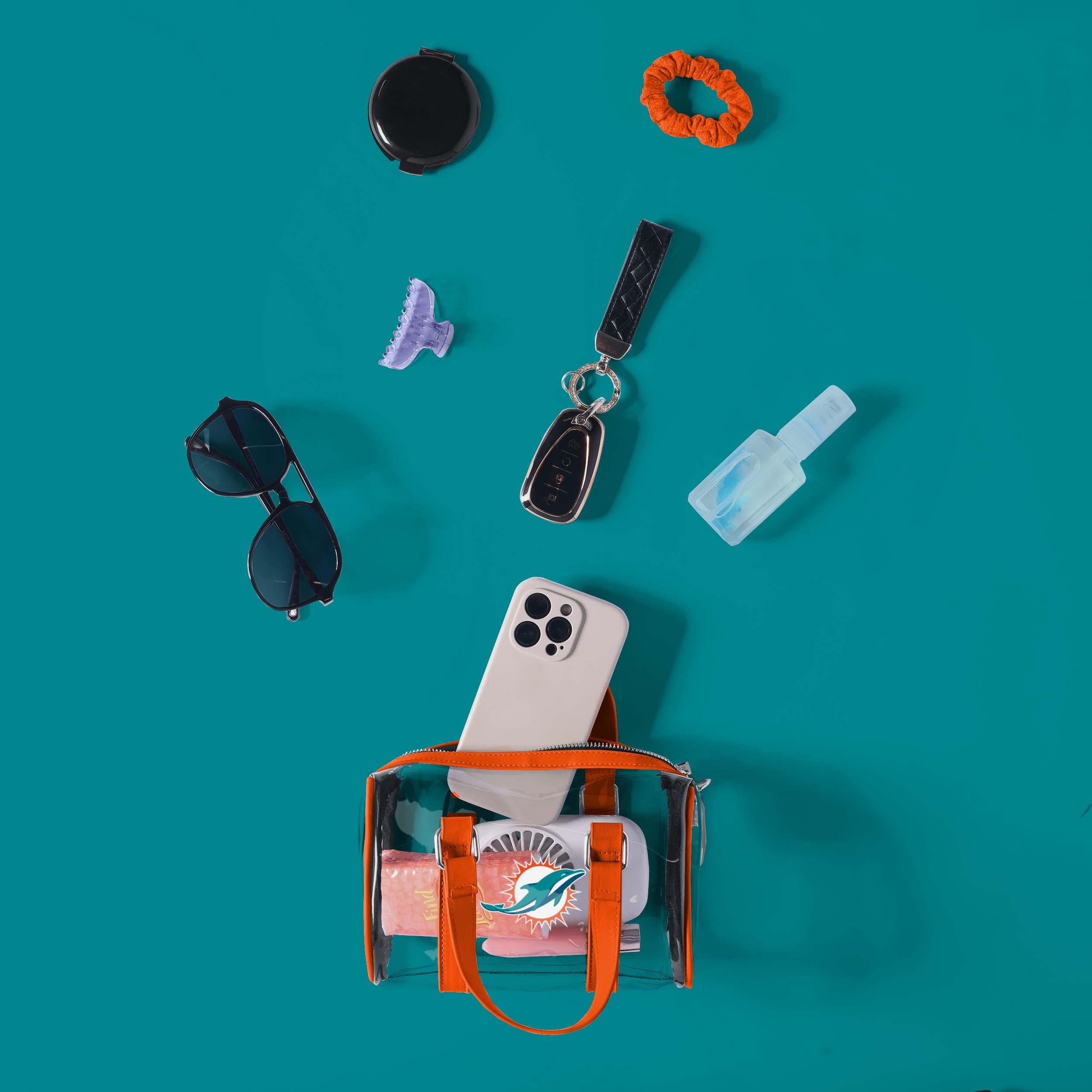 Miami Dolphins Clear Barrel Bag - Image 3