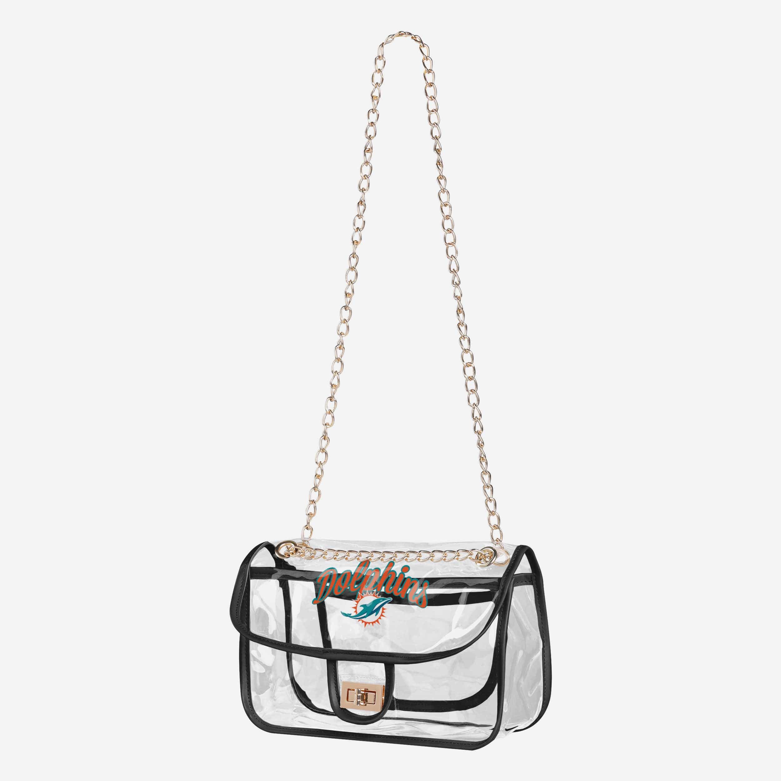 Miami Dolphins Clear Crossbody Chain Bag - Image 2
