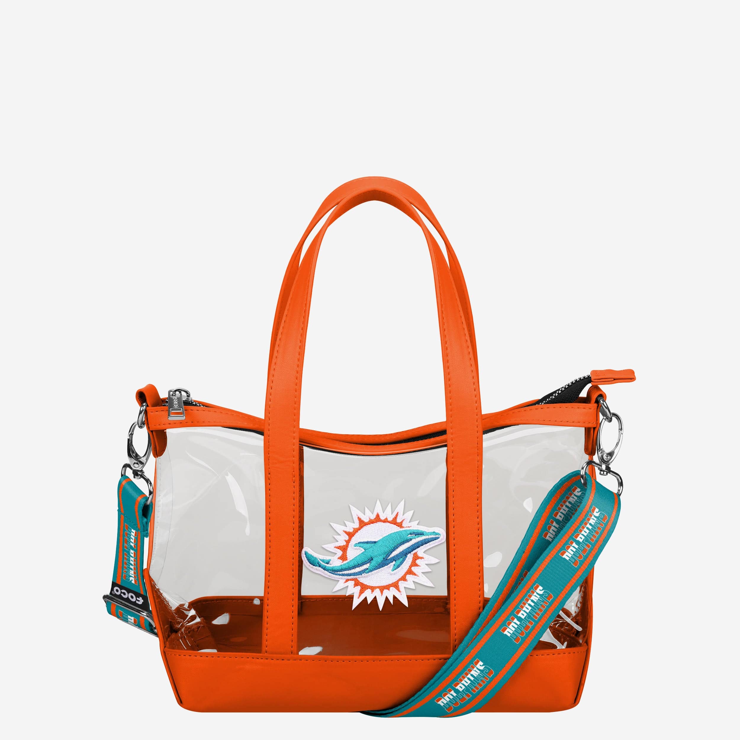 Miami Dolphins Clear Crossbody Mini Tote Bag