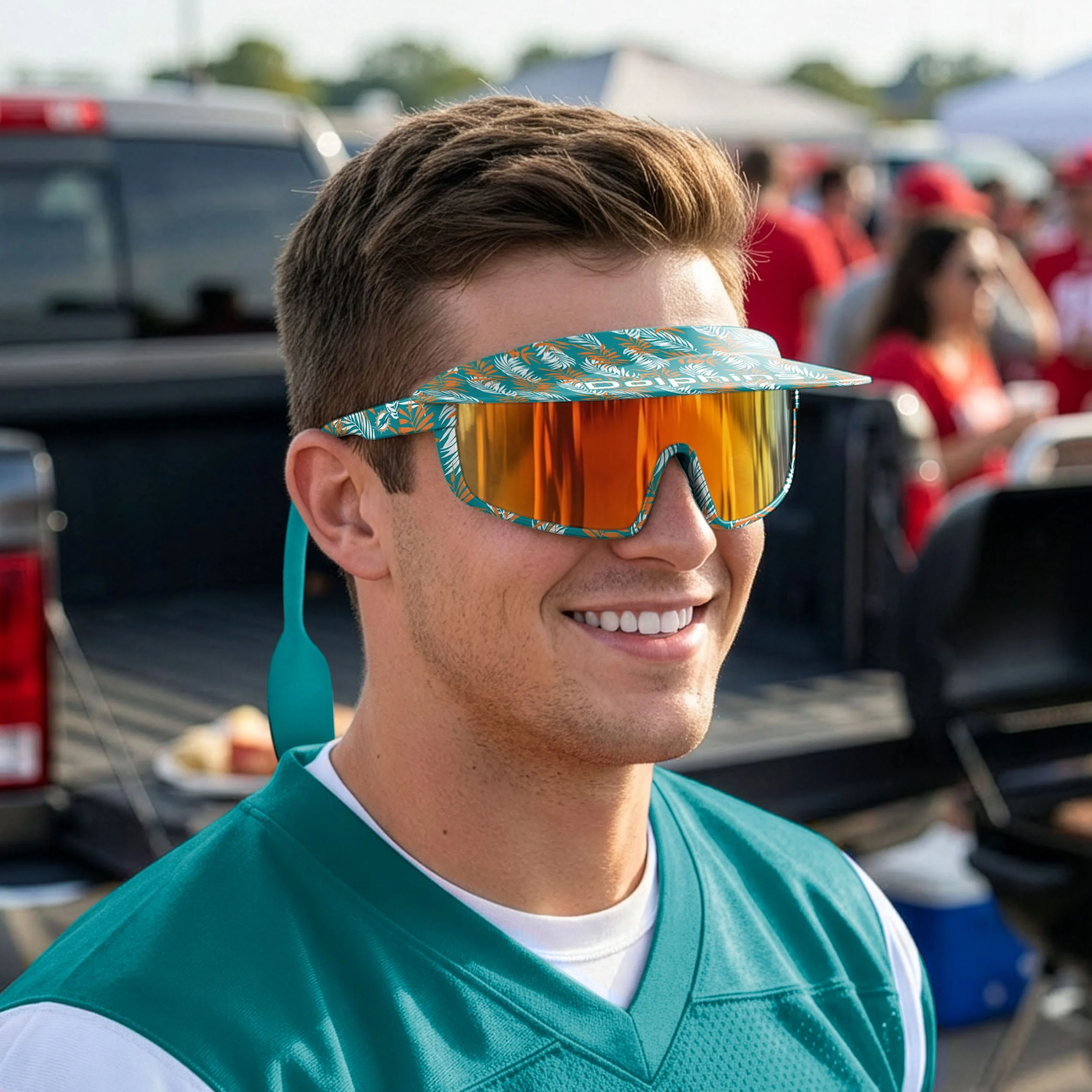 Miami Dolphins Floral Visor Sunglasses - Image 4