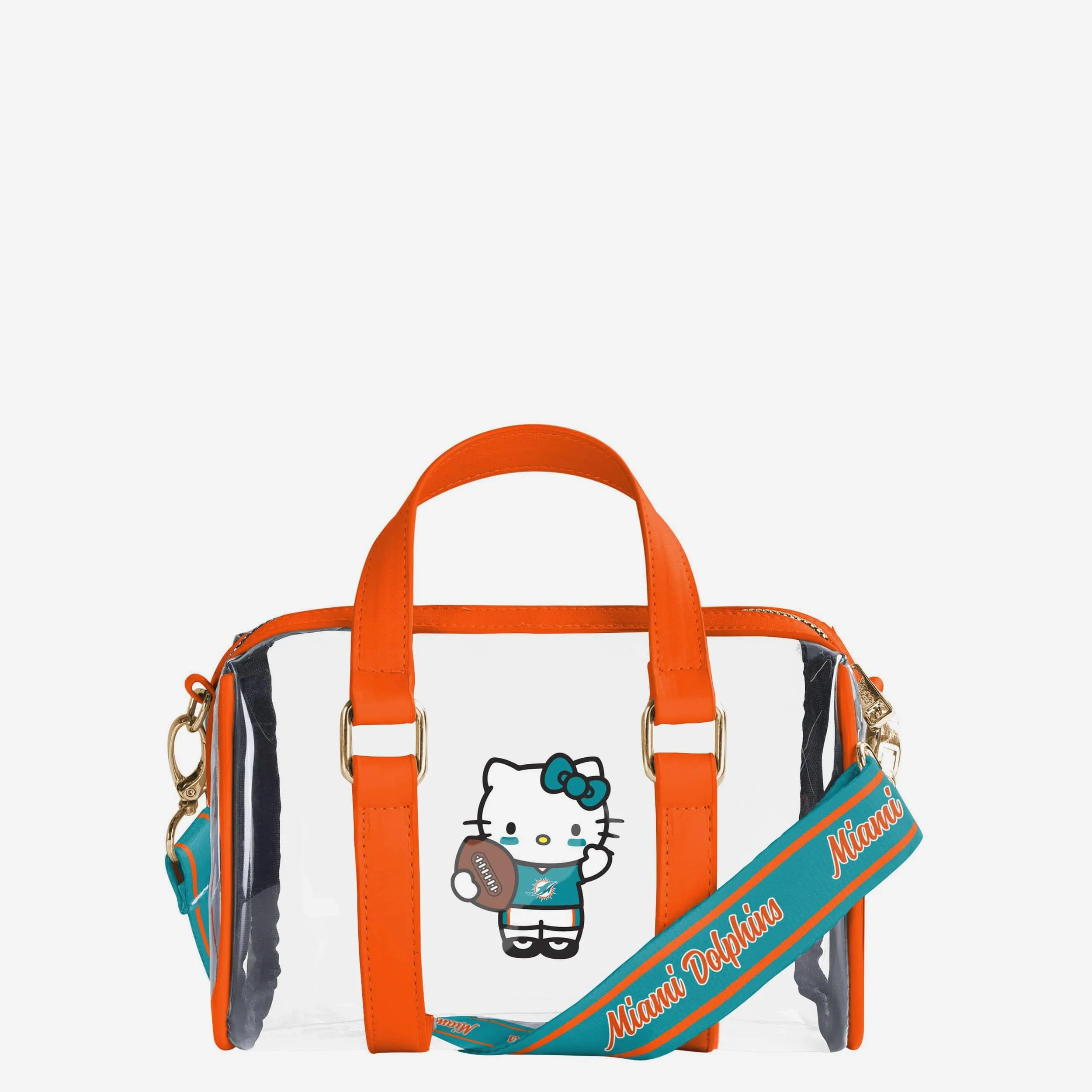 Miami Dolphins Hello Kitty® Clear Barrel Bag
