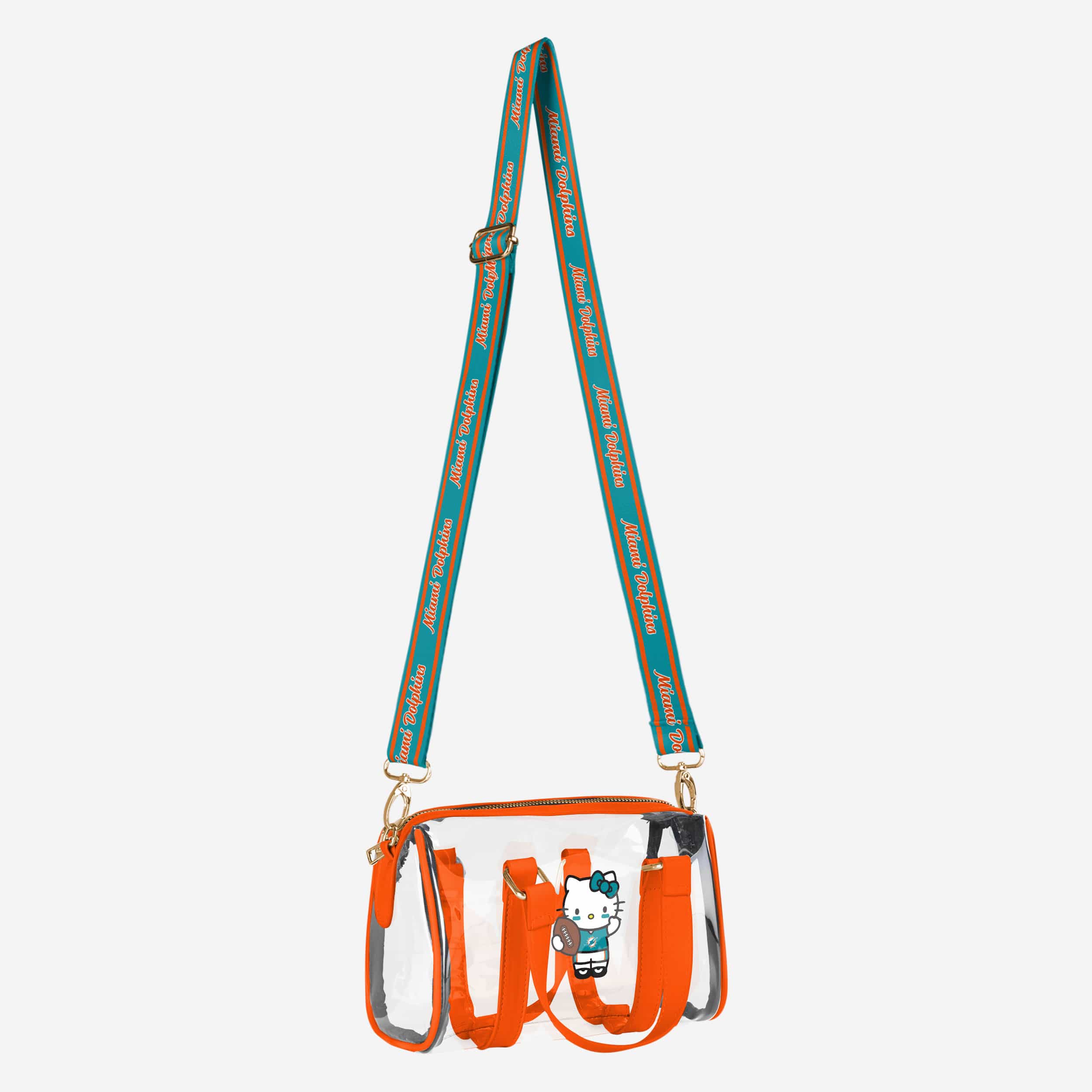 Miami Dolphins Hello Kitty® Clear Barrel Bag - Image 2