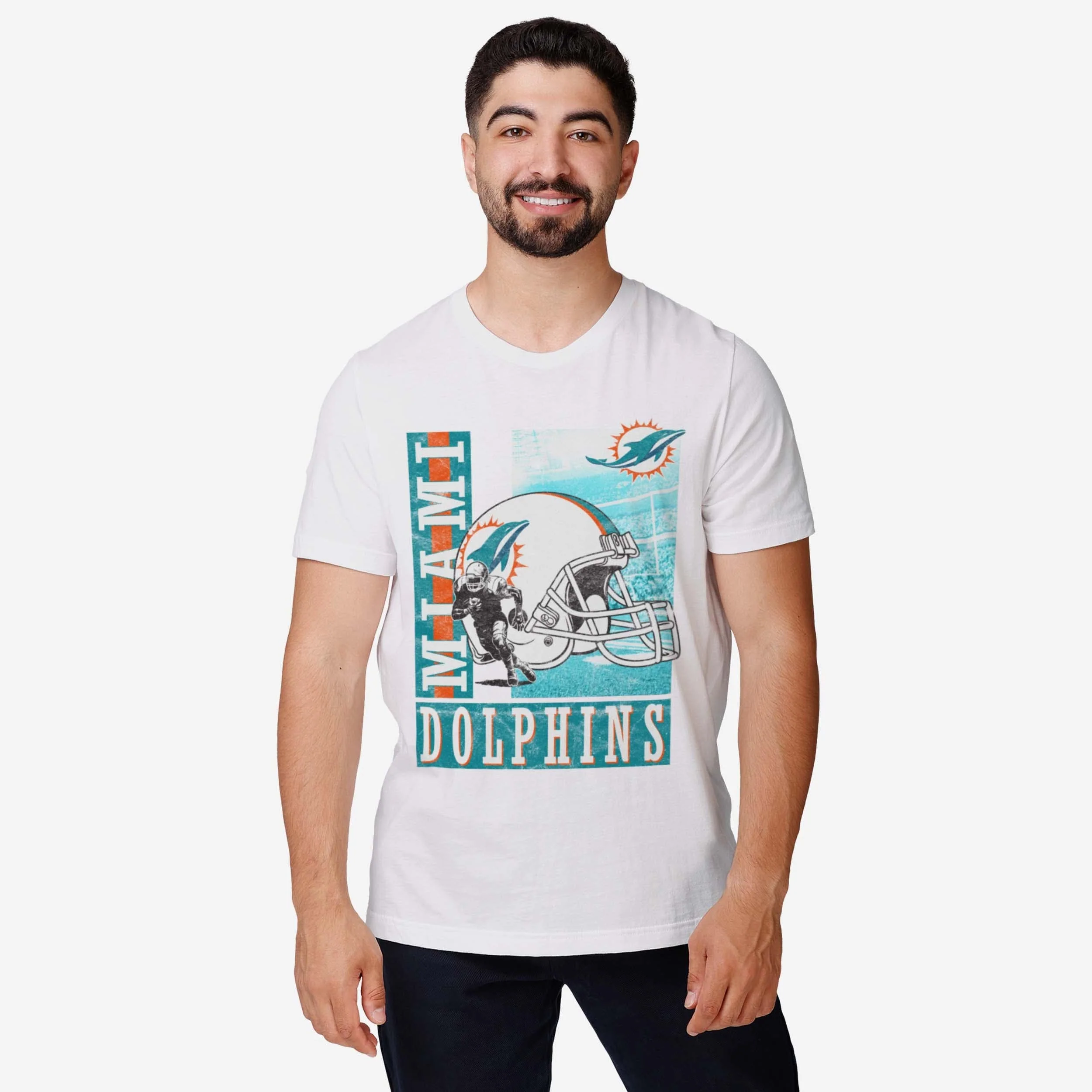Miami Dolphins Helmet Dash T-Shirt - Image 2