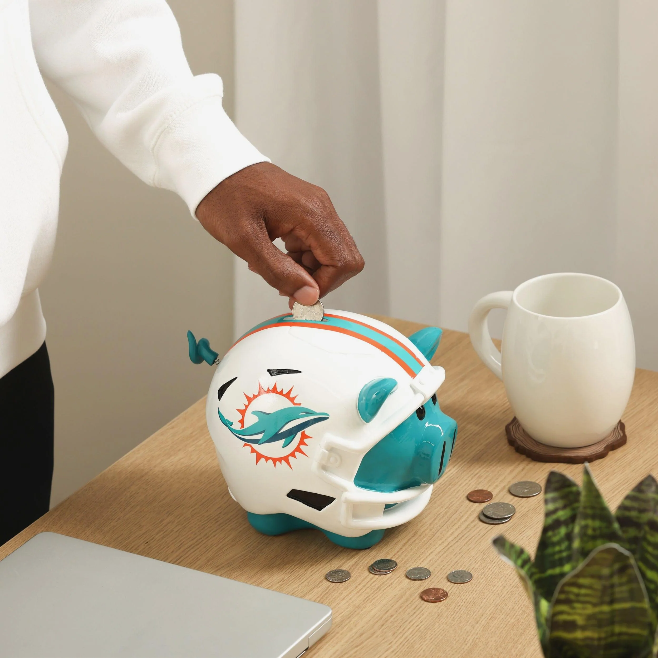 Miami Dolphins Helmet Piggy Bank - Image 2