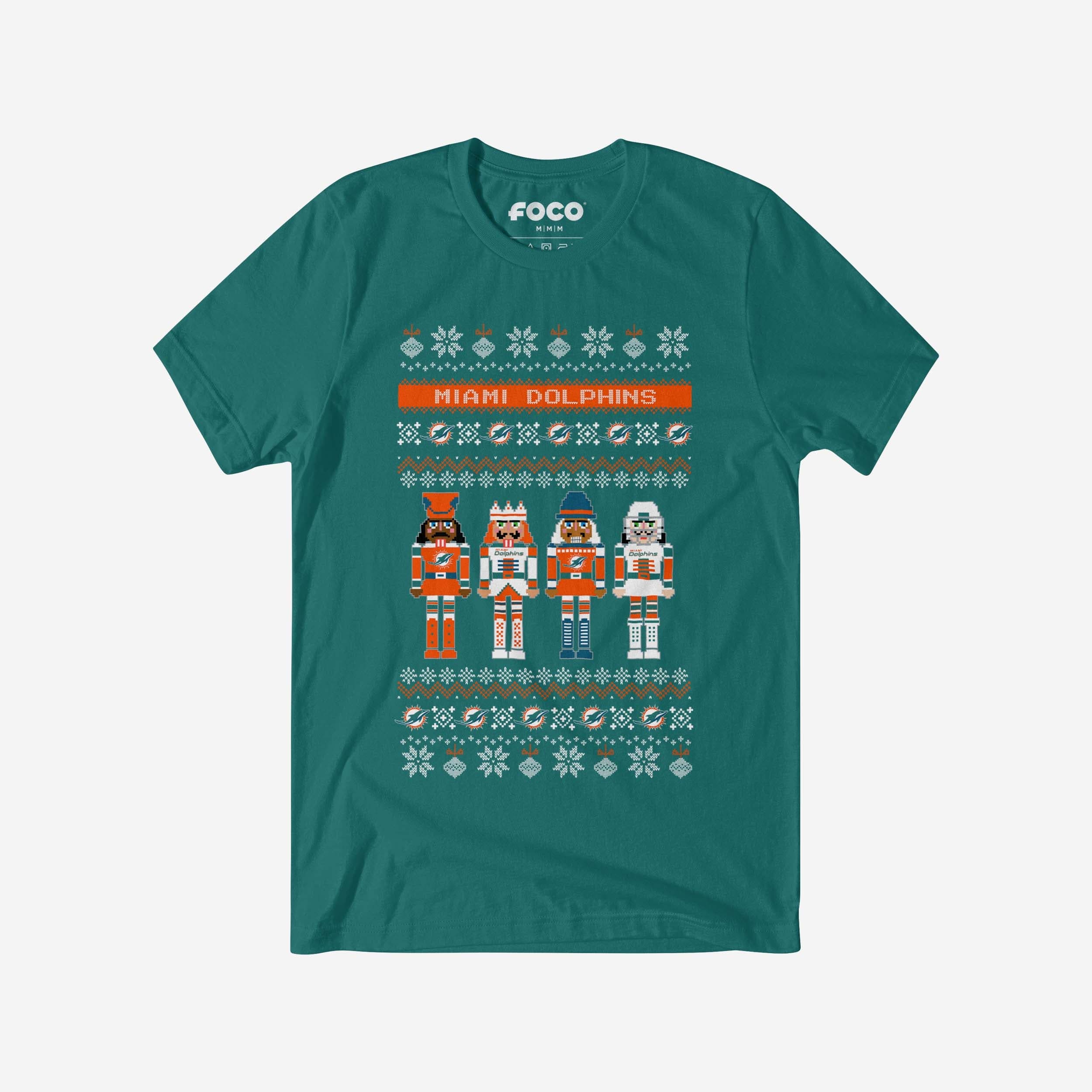 Miami Dolphins Holiday Nutcracker Sweater T-Shirt
