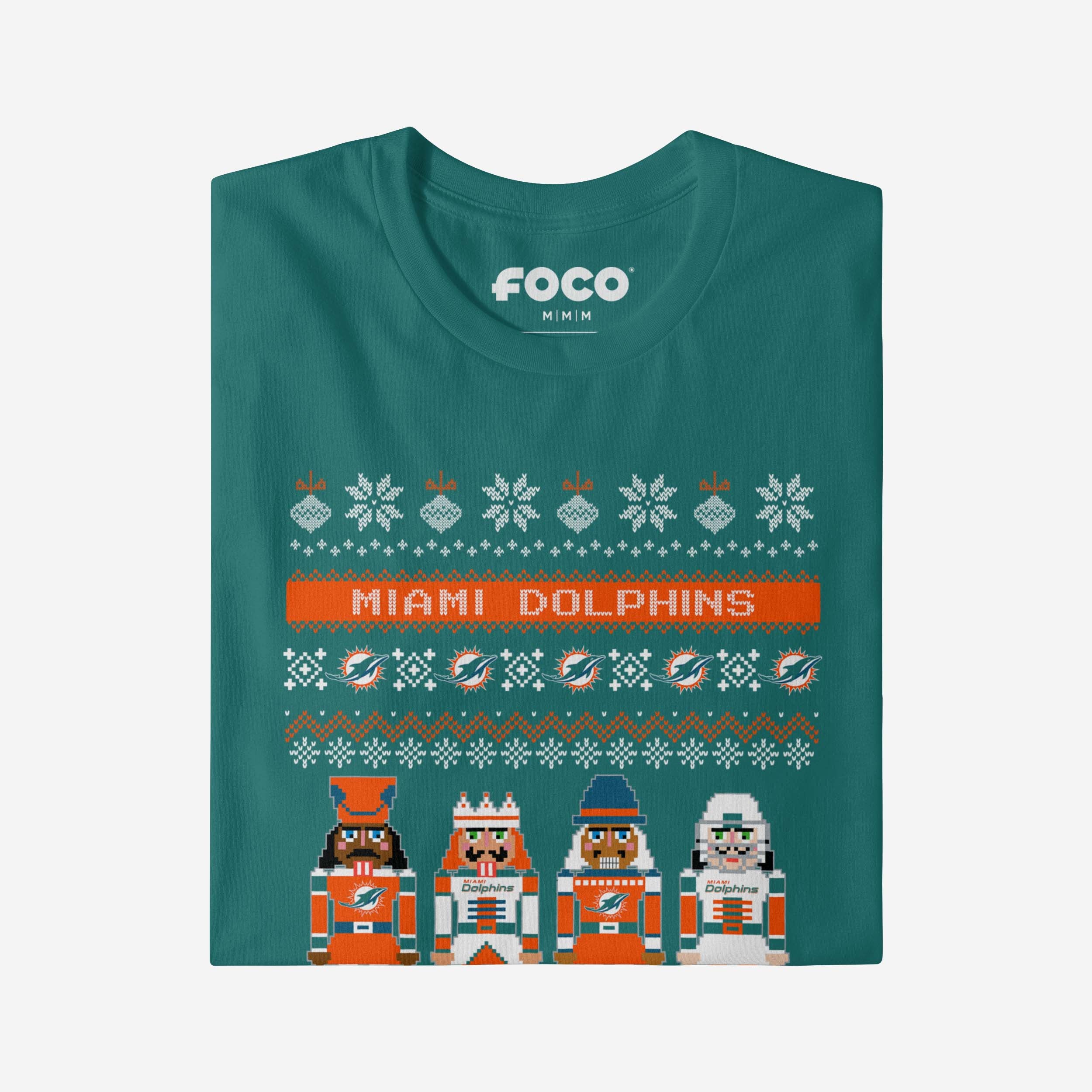 Miami Dolphins Holiday Nutcracker Sweater T-Shirt - Image 4