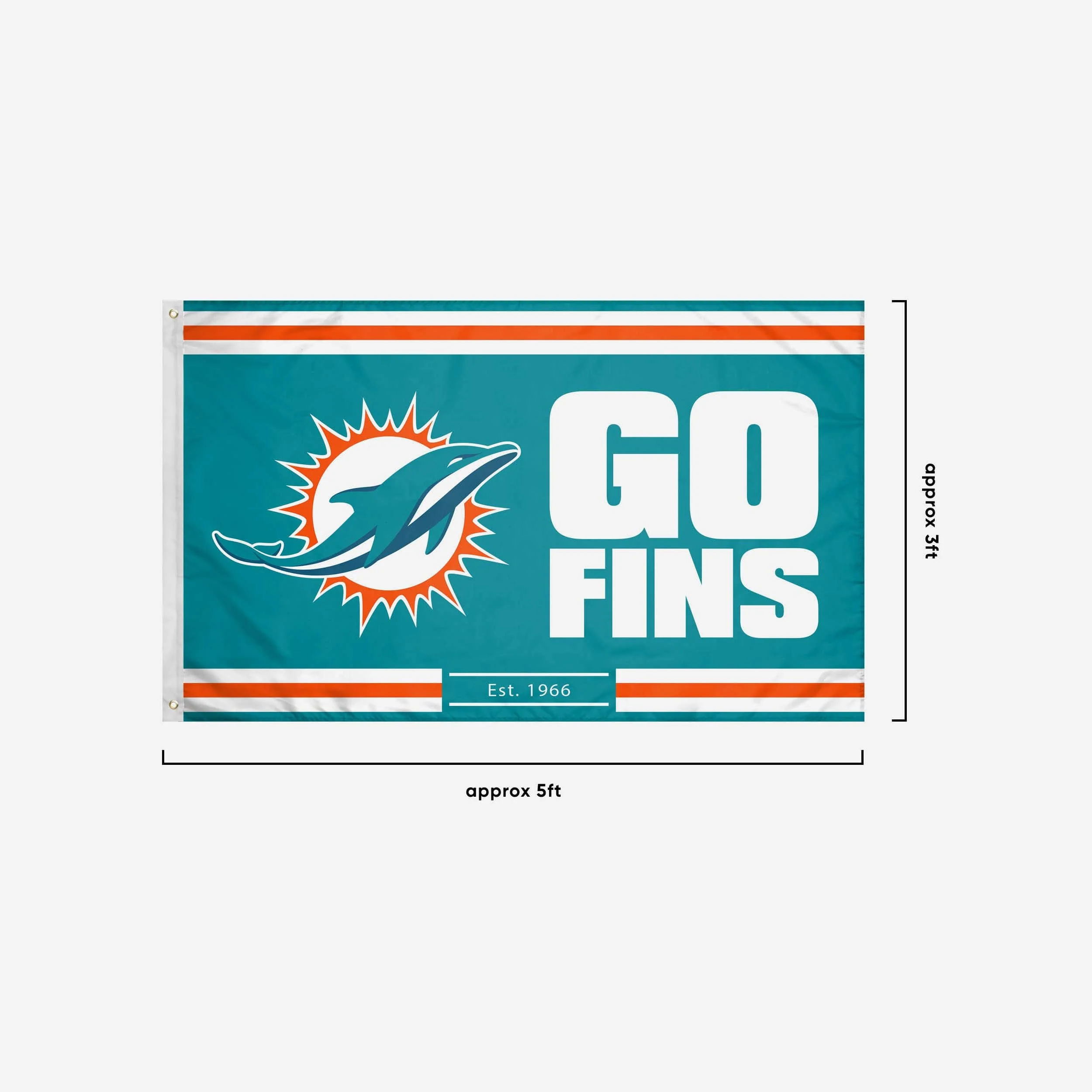 Miami Dolphins Horizontal Slogan Flag - Image 3
