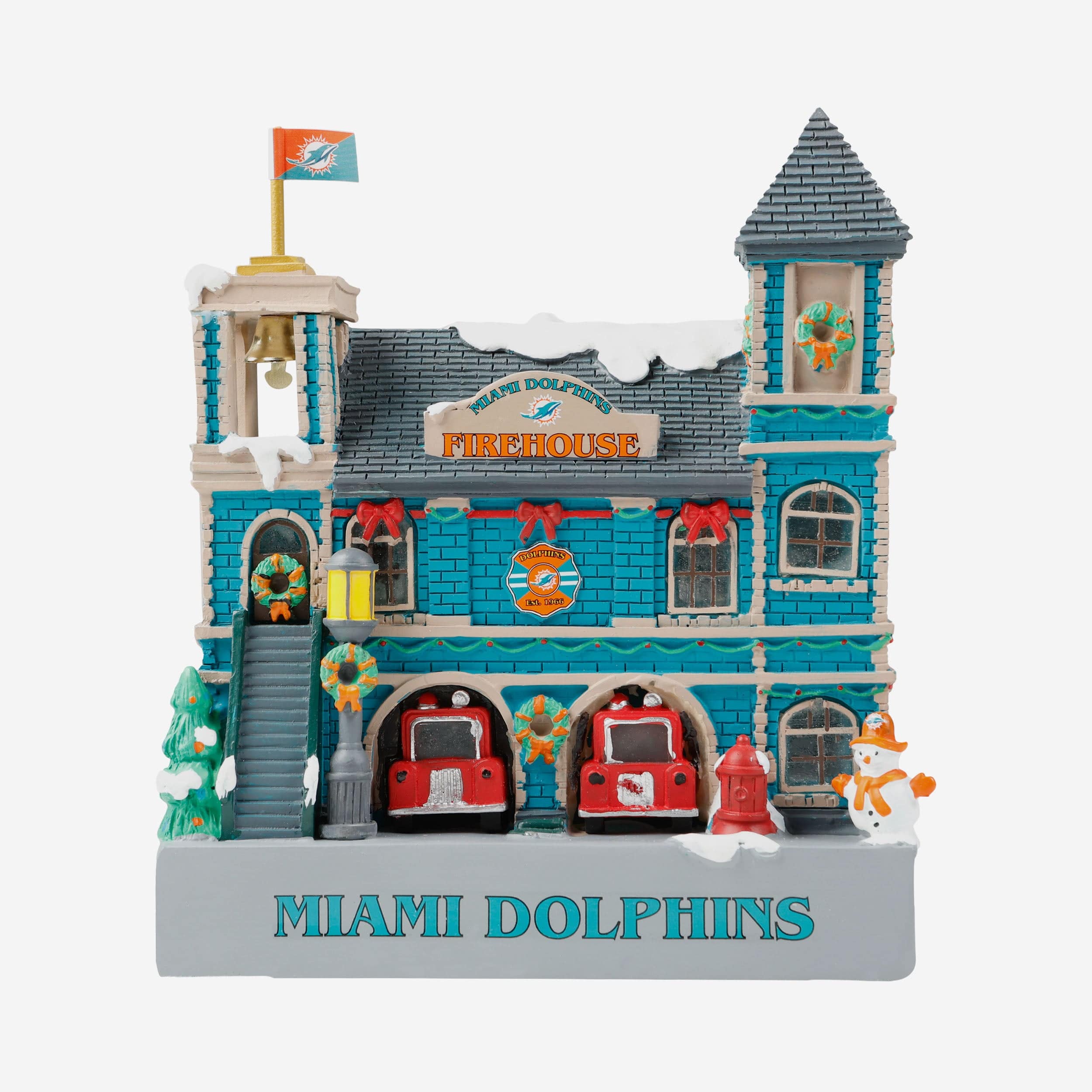Miami Dolphins Light Up Resin Team Firehouse