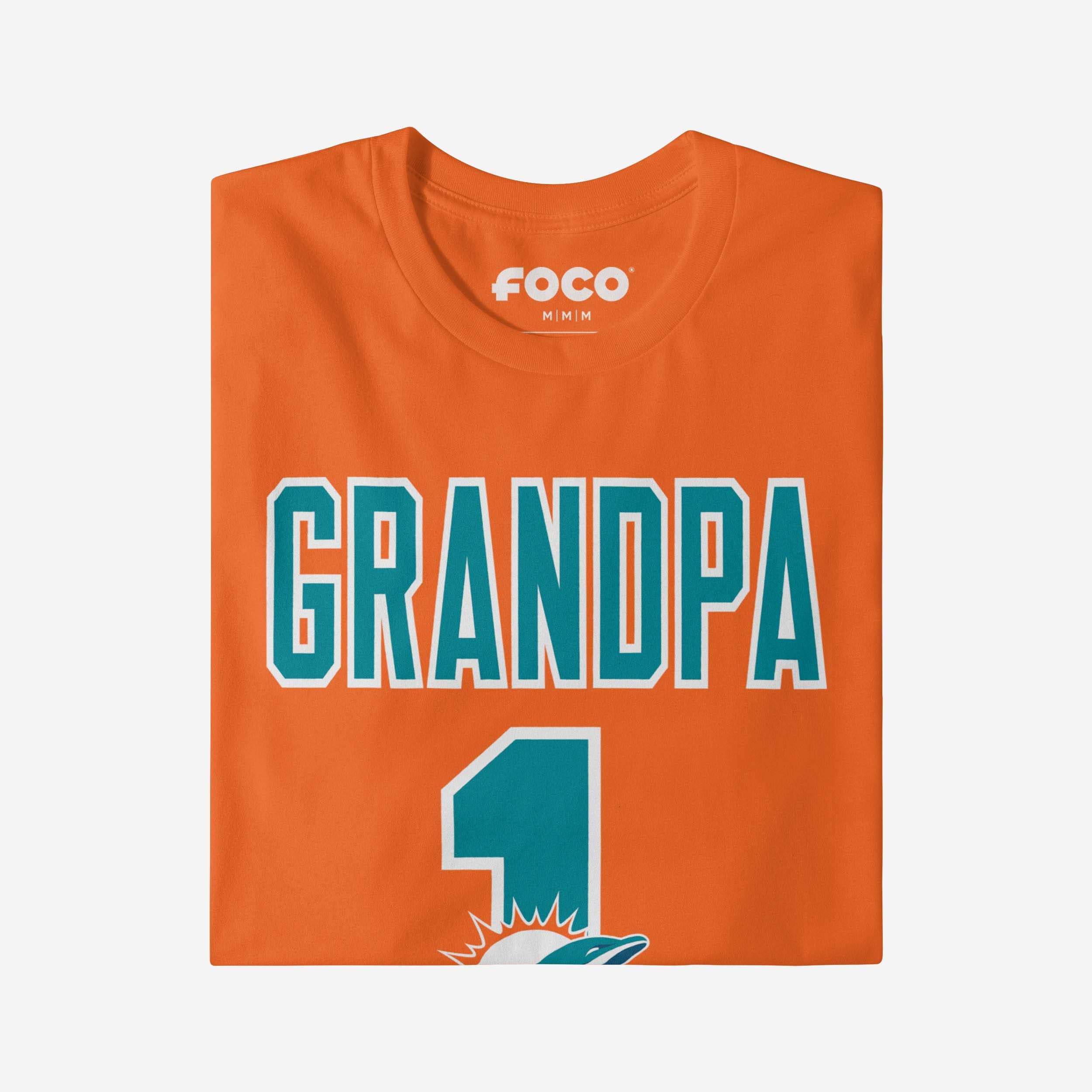Miami Dolphins Number 1 Grandpa T-Shirt - Image 3