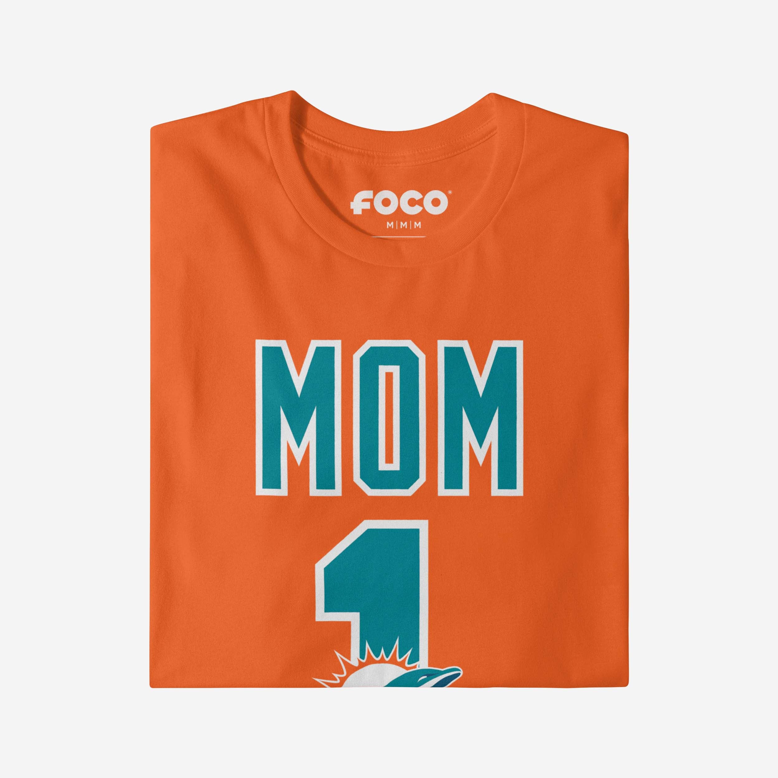 Miami Dolphins Number 1 Mom T-Shirt - Image 4