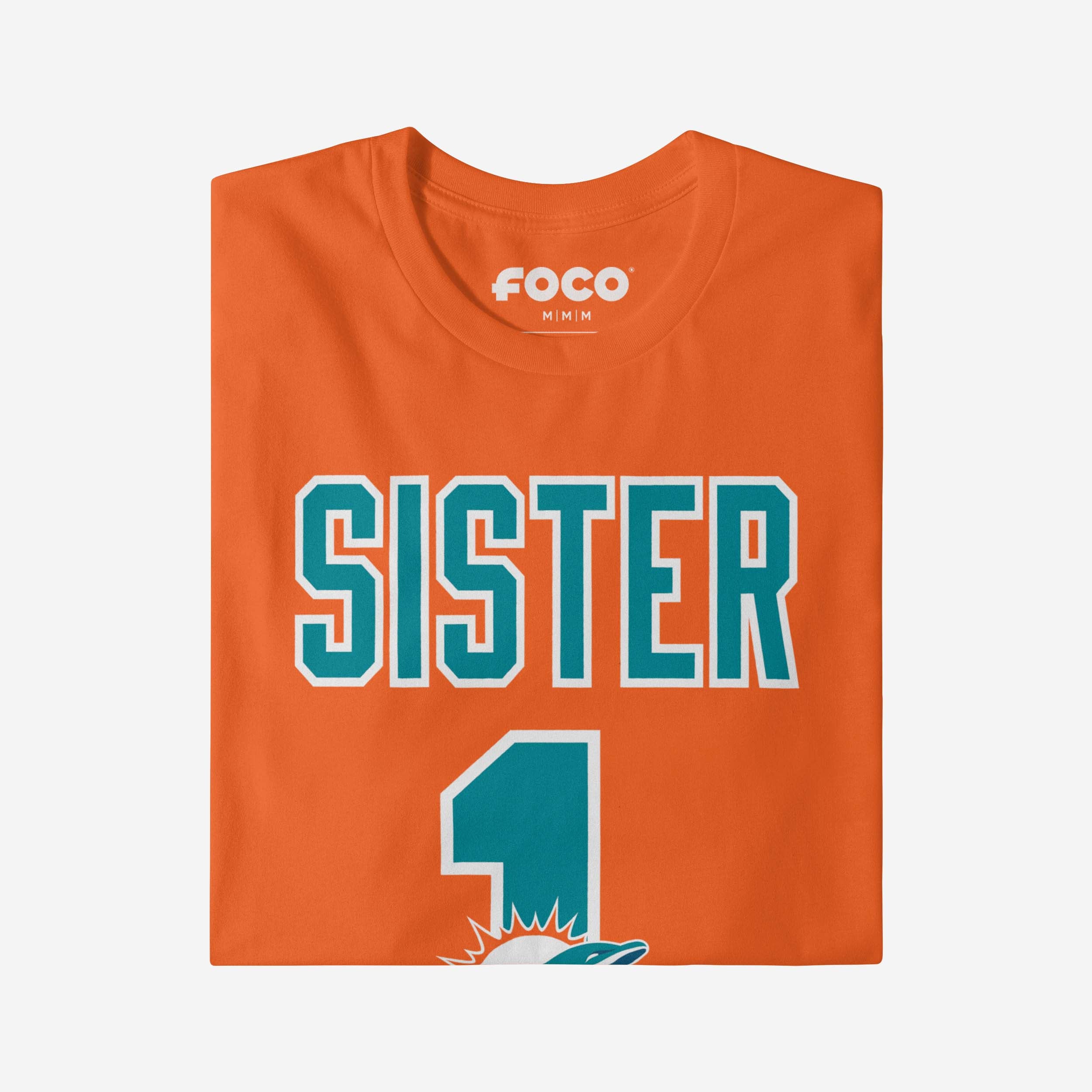 Miami Dolphins Number 1 Sister T-Shirt - Image 4