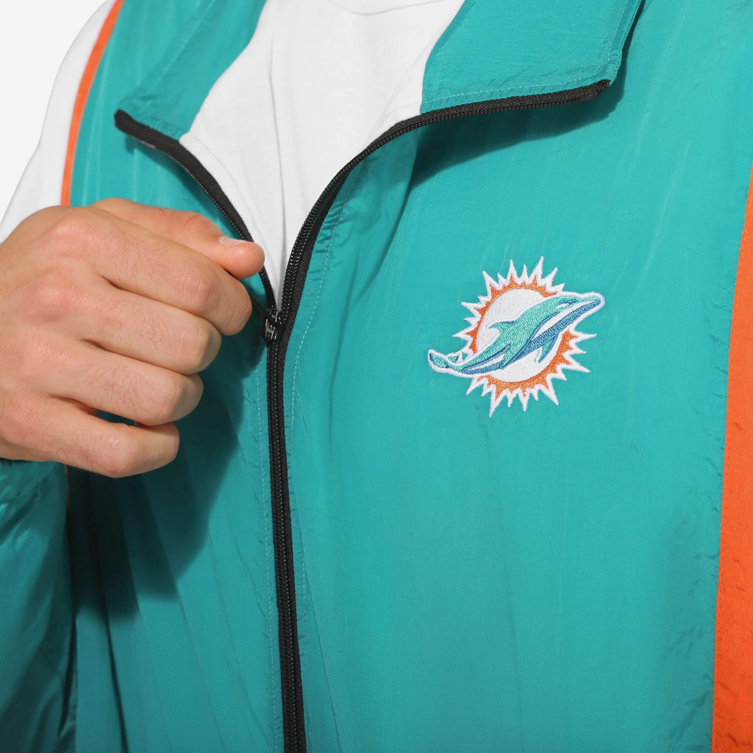 Miami Dolphins Nylon Crinkle Gameday Jacket - Image 3