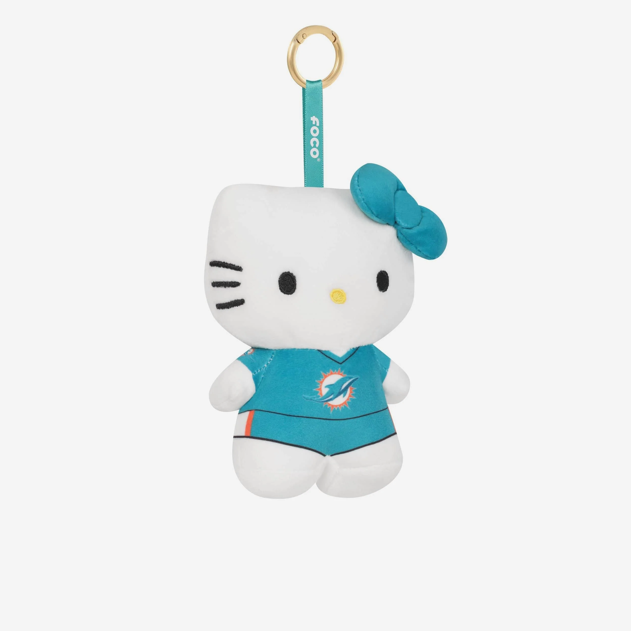 Miami Dolphins Plush Hello Kitty® Bag Charm Keychain - Image 3