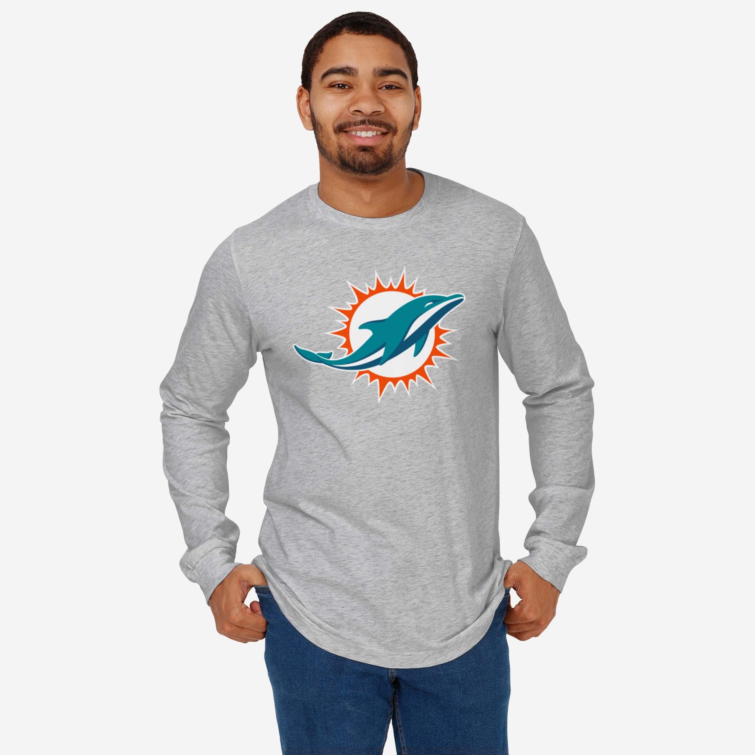 Miami Dolphins Primary Logo Long Sleeve T-Shirt - Image 10