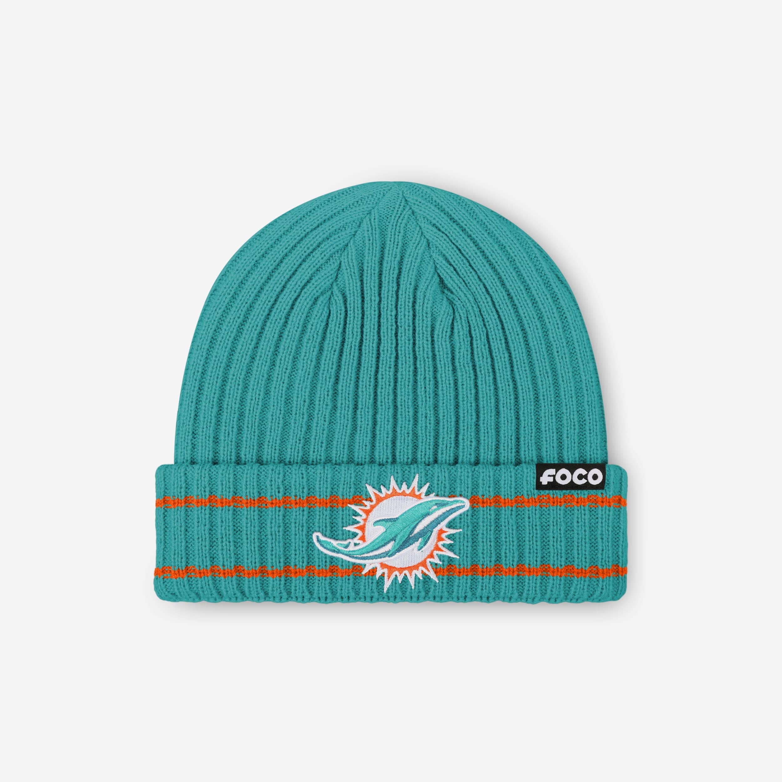 Miami Dolphins Primary Logo Ribbed Beanie