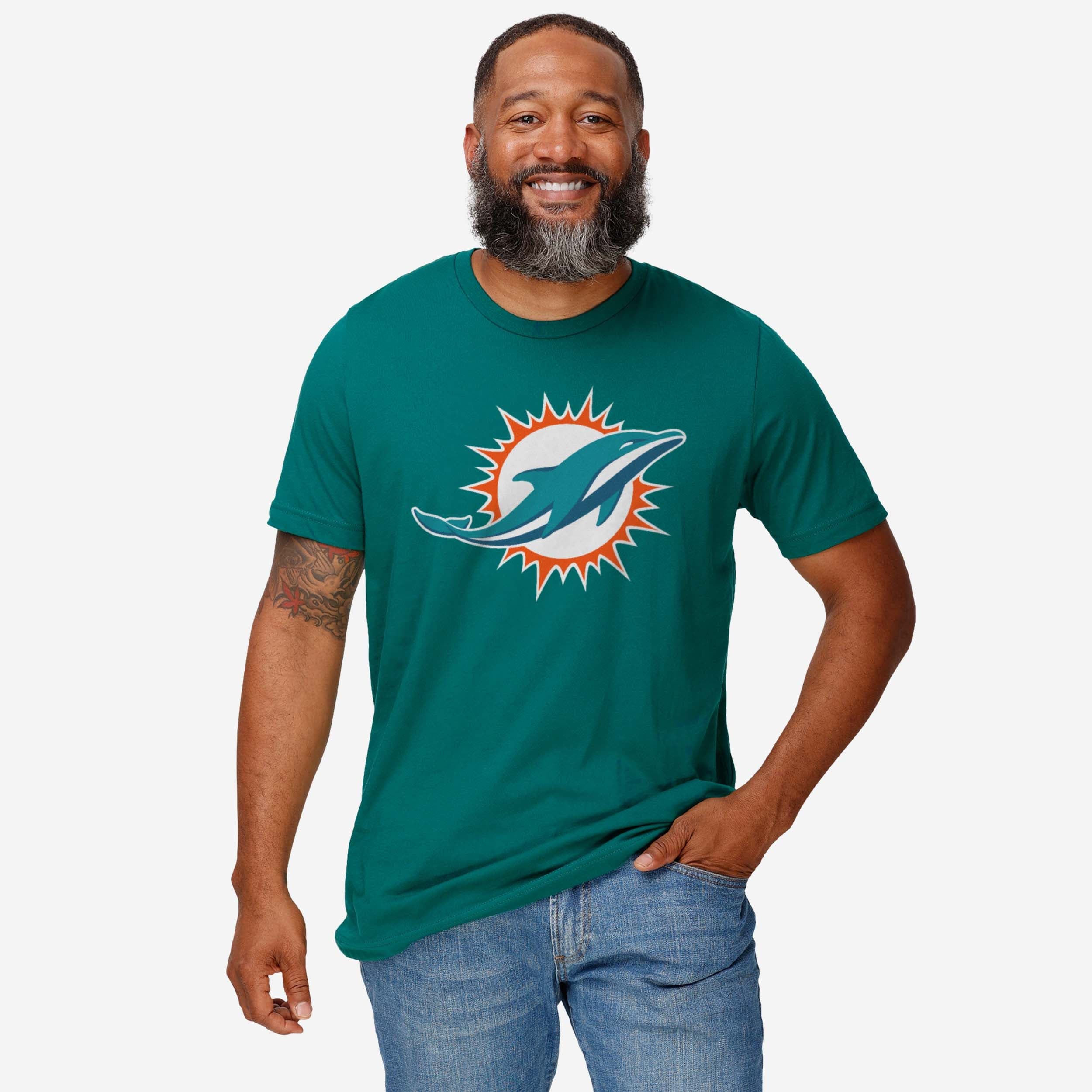Miami Dolphins Primary Logo T-Shirt - Image 6