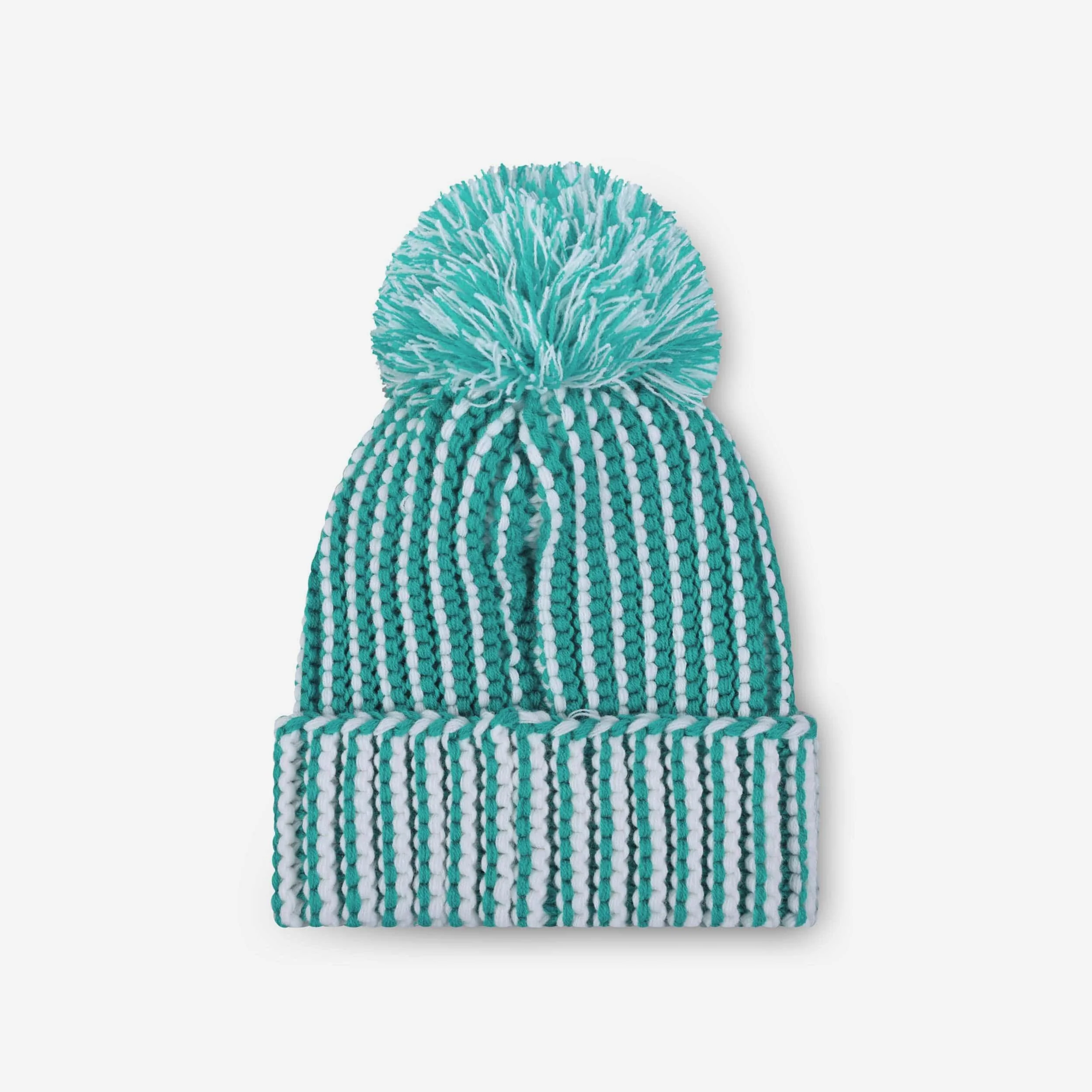 Miami Dolphins Primary Logo Vertical Knit Pom Beanie - Image 2