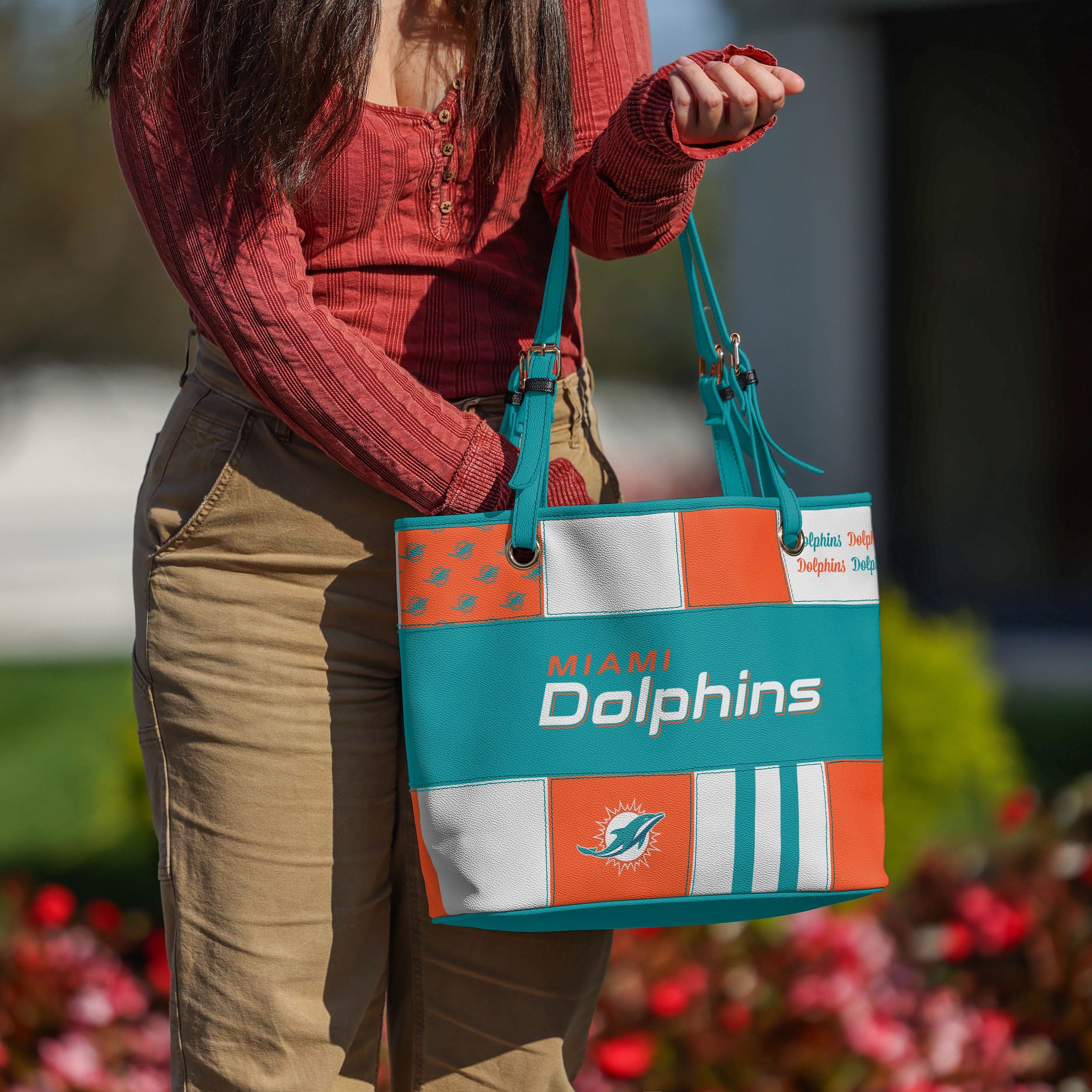 Miami Dolphins Printed Collage Tote - Image 3