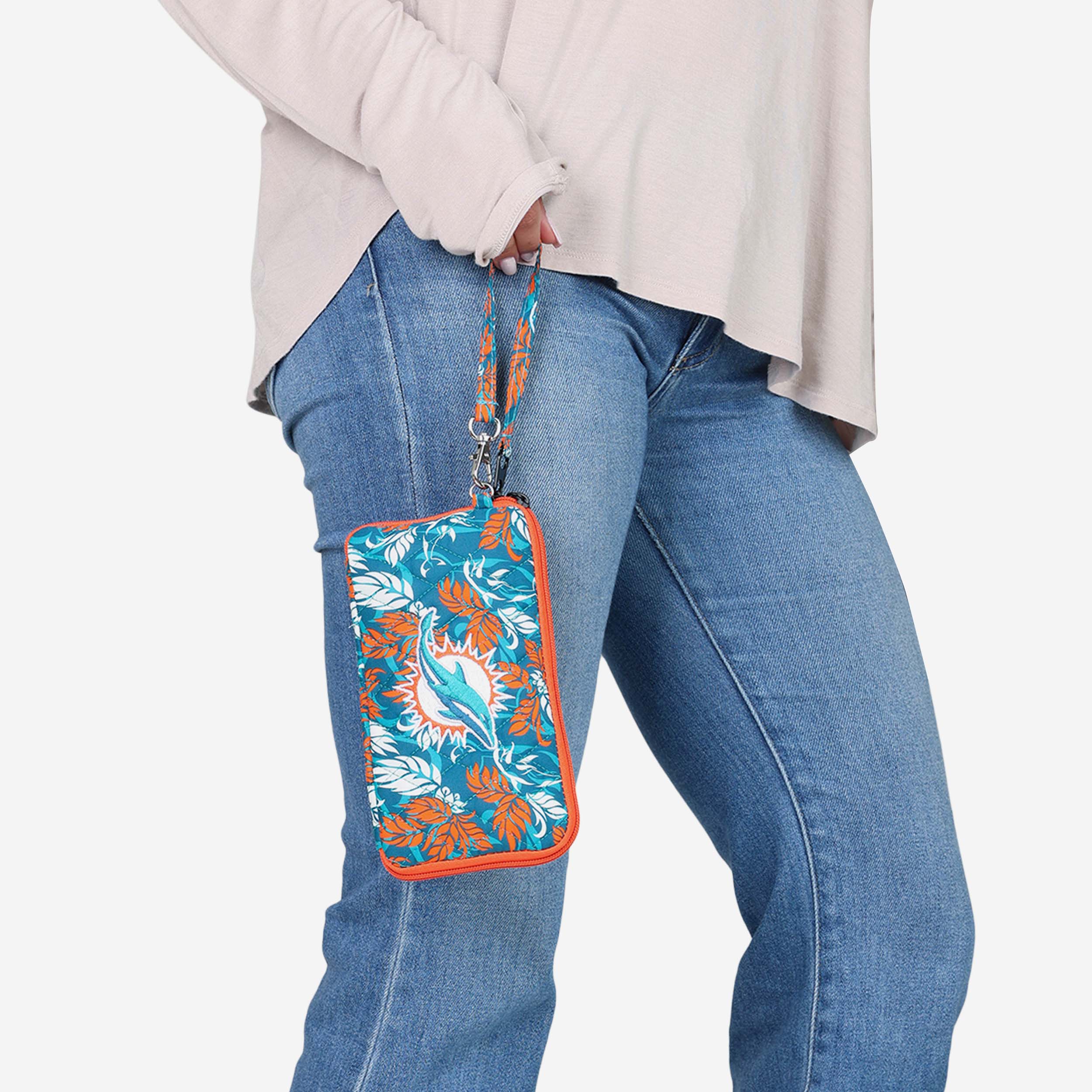 Miami Dolphins Quilted Printed Wristlet - Image 2
