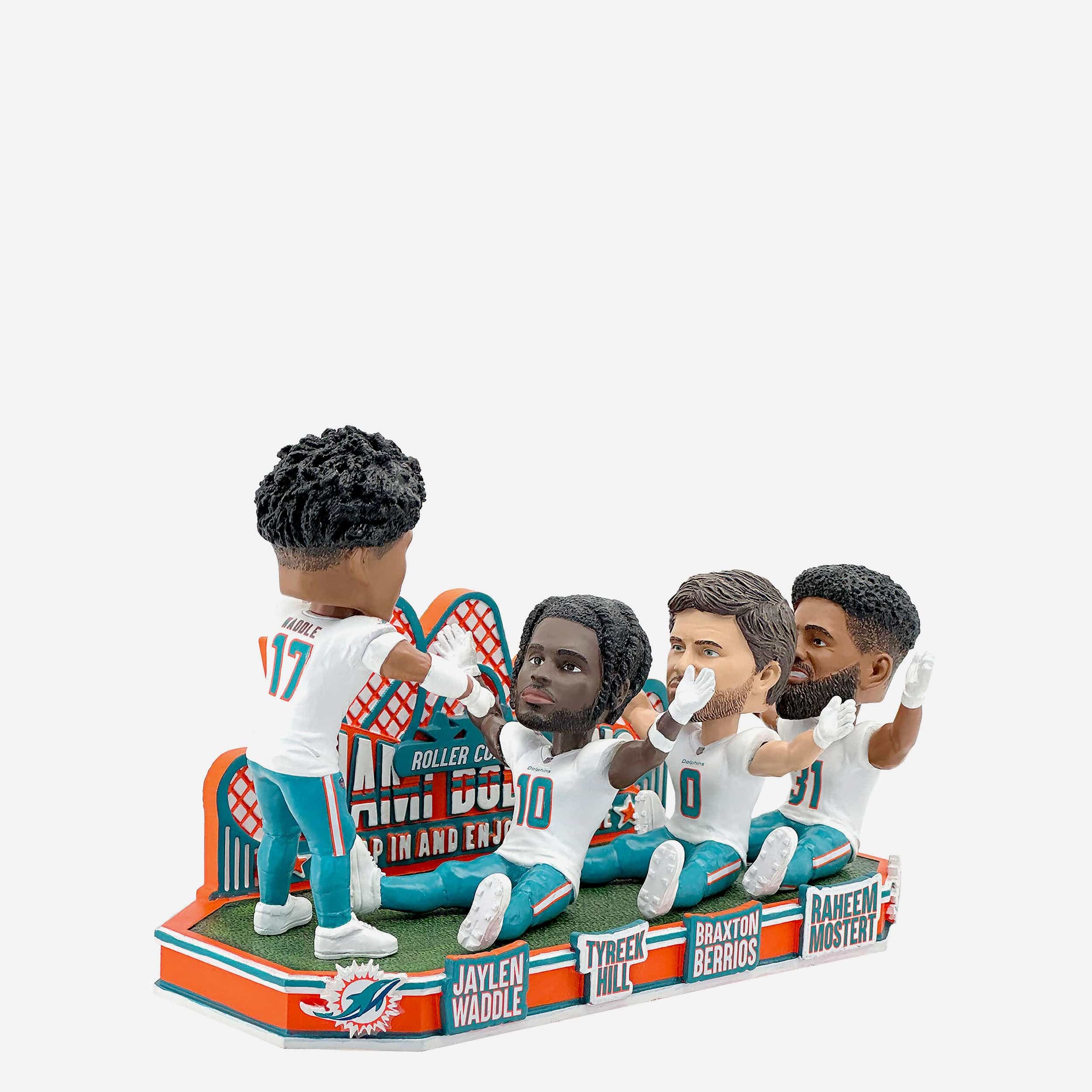 Miami Dolphins Roller Coaster Touchdown Celebration Mini Bobblehead Scene - Image 3