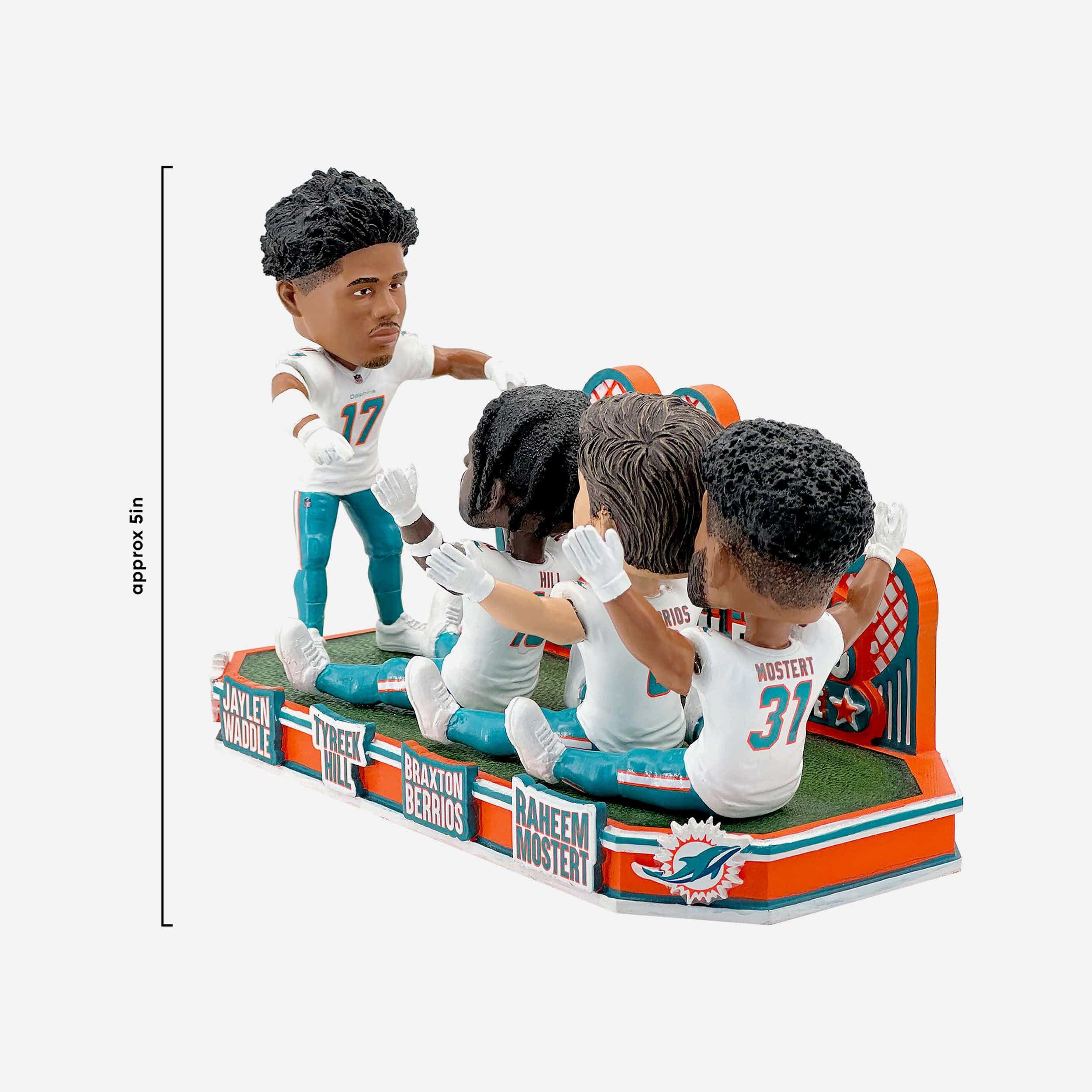 Miami Dolphins Roller Coaster Touchdown Celebration Mini Bobblehead Scene - Image 4