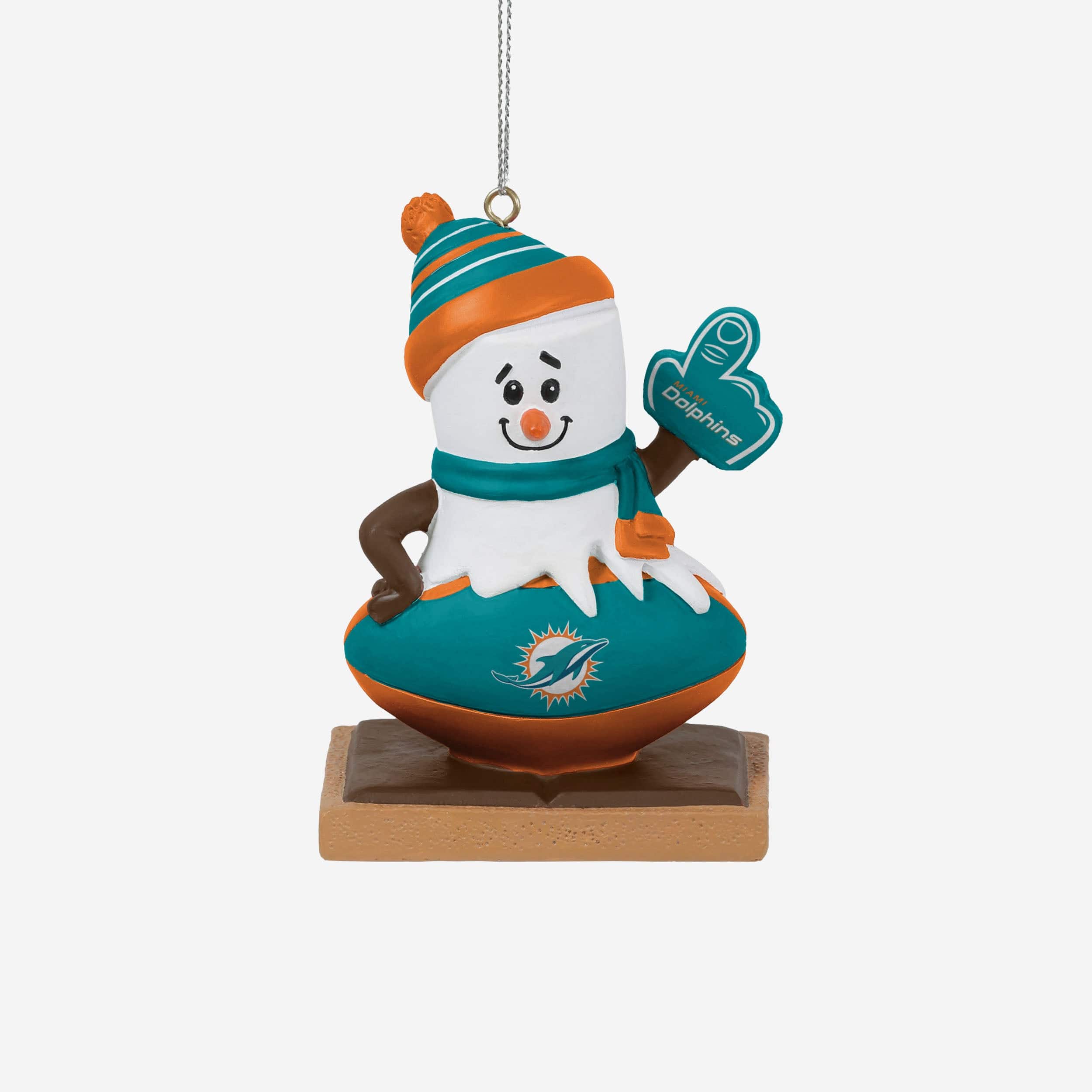 Miami Dolphins Smore On Ball Ornament