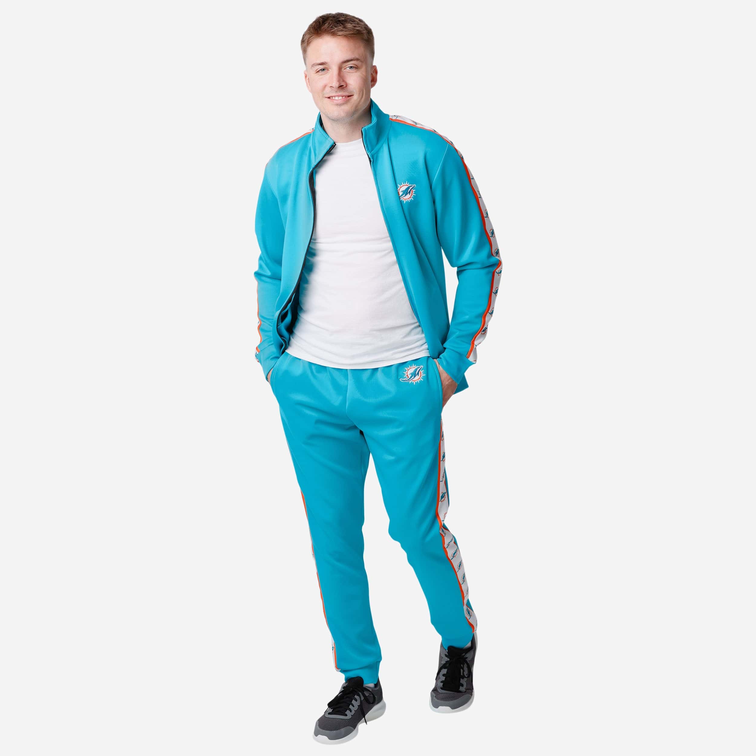 Miami Dolphins Stripe Logo Track Jacket - Image 7