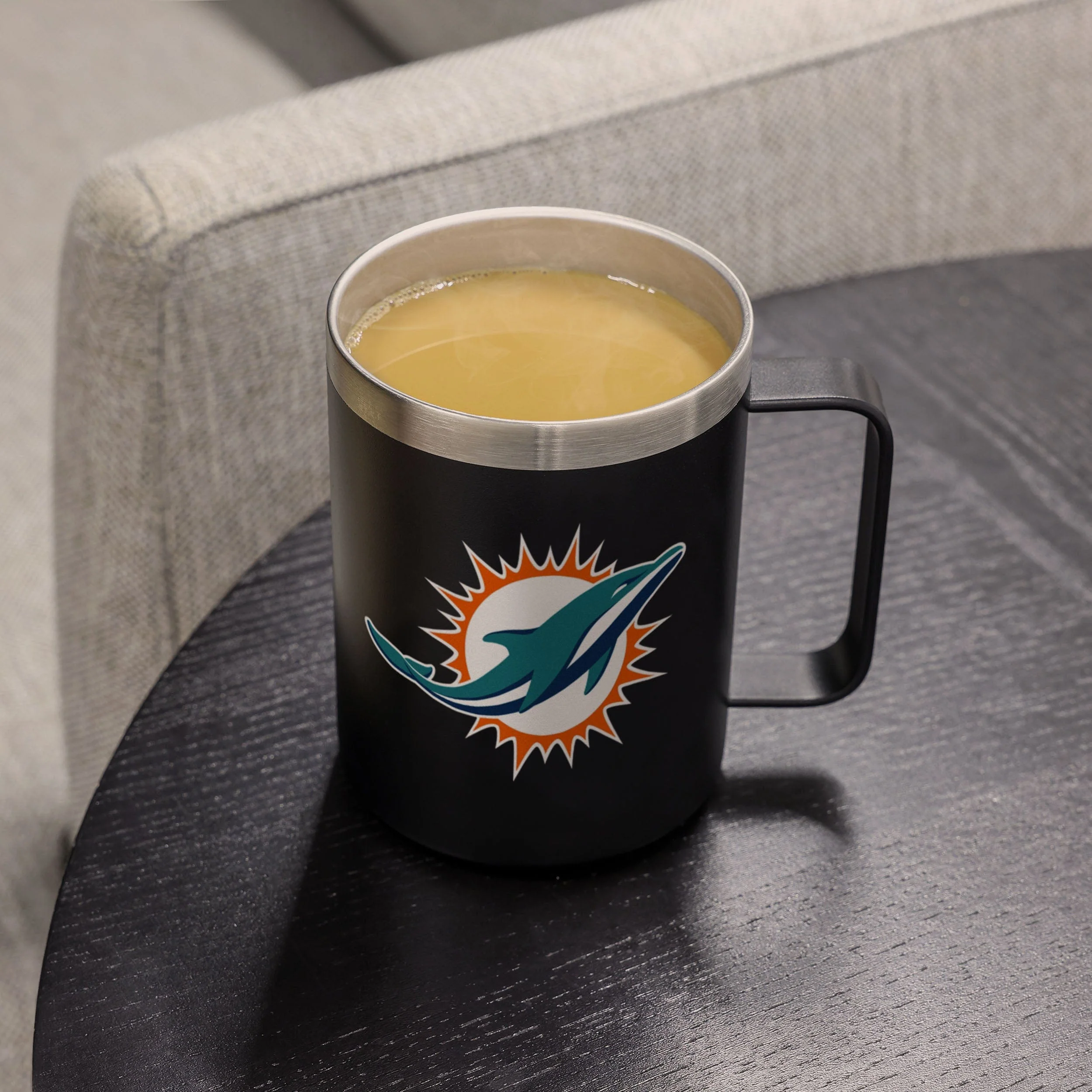 Miami Dolphins Team Color Insulated Stainless Steel Mug - Image 4